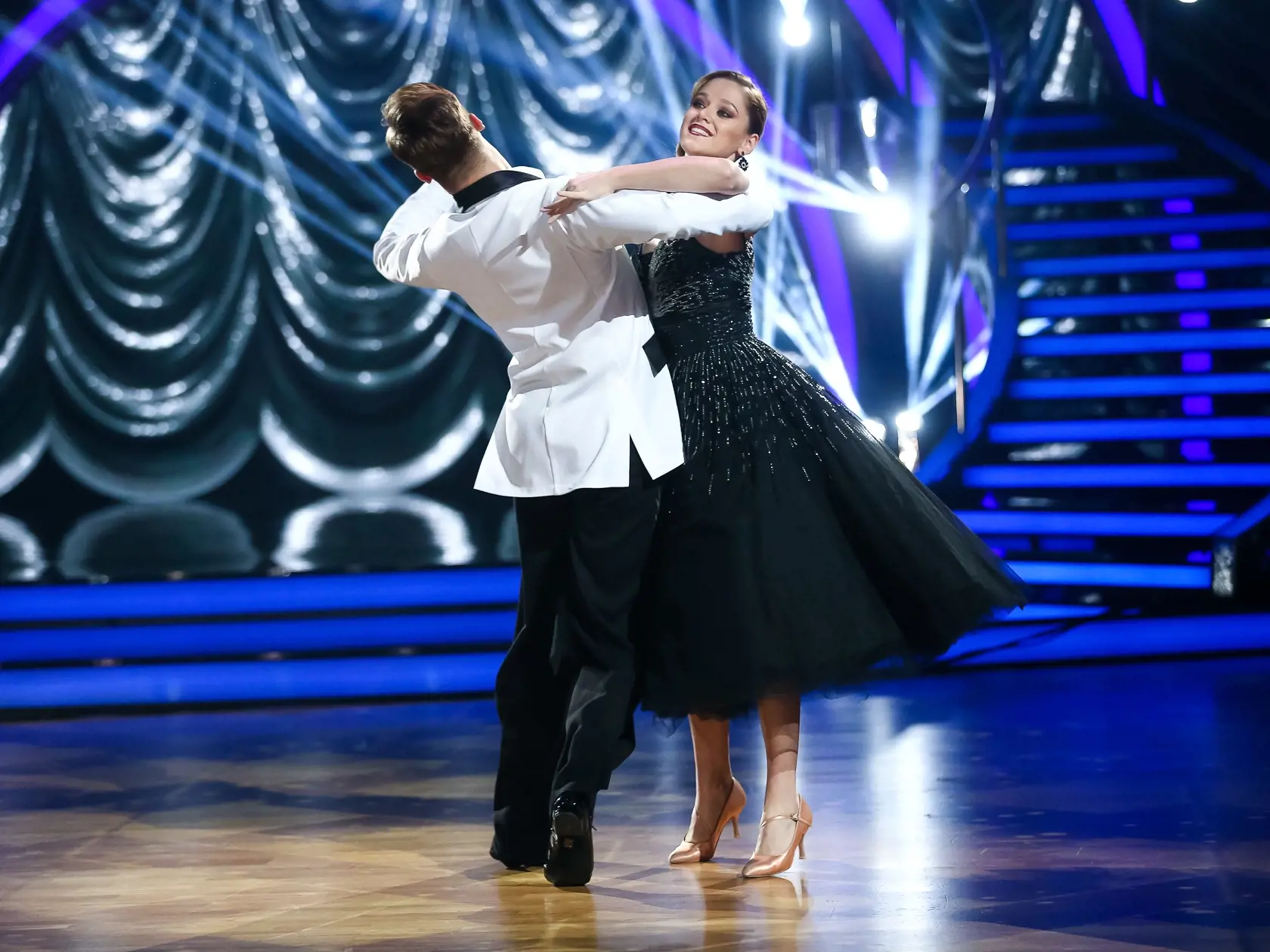 Natáčanie tanečnej šou Let´s Dance 2017 počas 7. kola súťaže Emma Drobná a Filip Buránsky