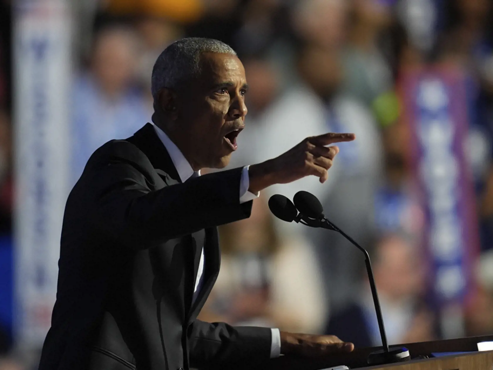 JB 11 Chicago - Bývalý americký prezident Barack Obama rozpráva počas prejavu na zjazde Demokratickej strany v Chicagu 20. augusta 2024. FOTO TASR/AP

Former President Barack Obama speaks during the Democratic National Convention Tuesday, Aug. 20, 2024, in Chicago. (AP Photo/Paul Sancya)