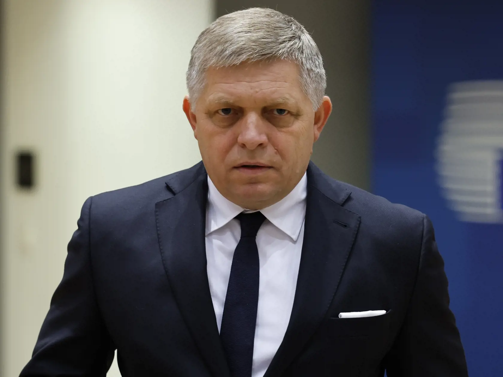 Na snímke slovenský premiér Robert Fico na zasadnutie okrúhleho stola v rámci summitu EÚ 1. februára 2024 v Bruseli.
