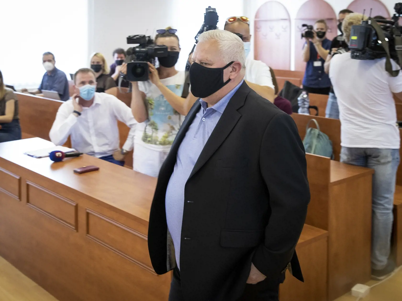 Súdne pojednávanie s bývalým špeciálnym prokurátorom Dušanom Kováčikom na  Špecializovanom trestnom súde v Pezinku, ktorý je obžalovaný zo zločinu zneužitia právomoci verejného činiteľa, obzvlášť závažného zločinu prijímania úplatku, zločinu založenia, zosnovania a podporovania zločineckej skupiny a z prečinu ohrozenia dôvernej a vyhradenej skutočnosti. Na snímke je svedok Viliam Ružička.