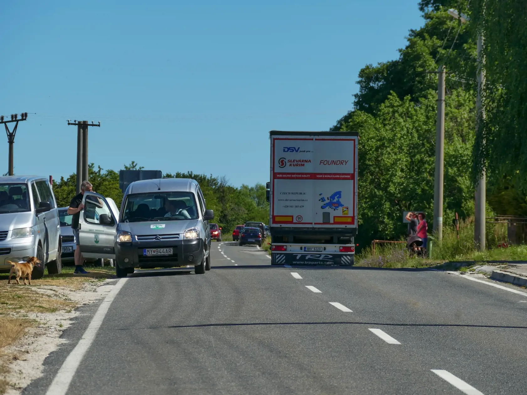 Na snímke situácia na hraničnom priechode Vrbovce - Velká nad Veličkou 6. júla 2021.