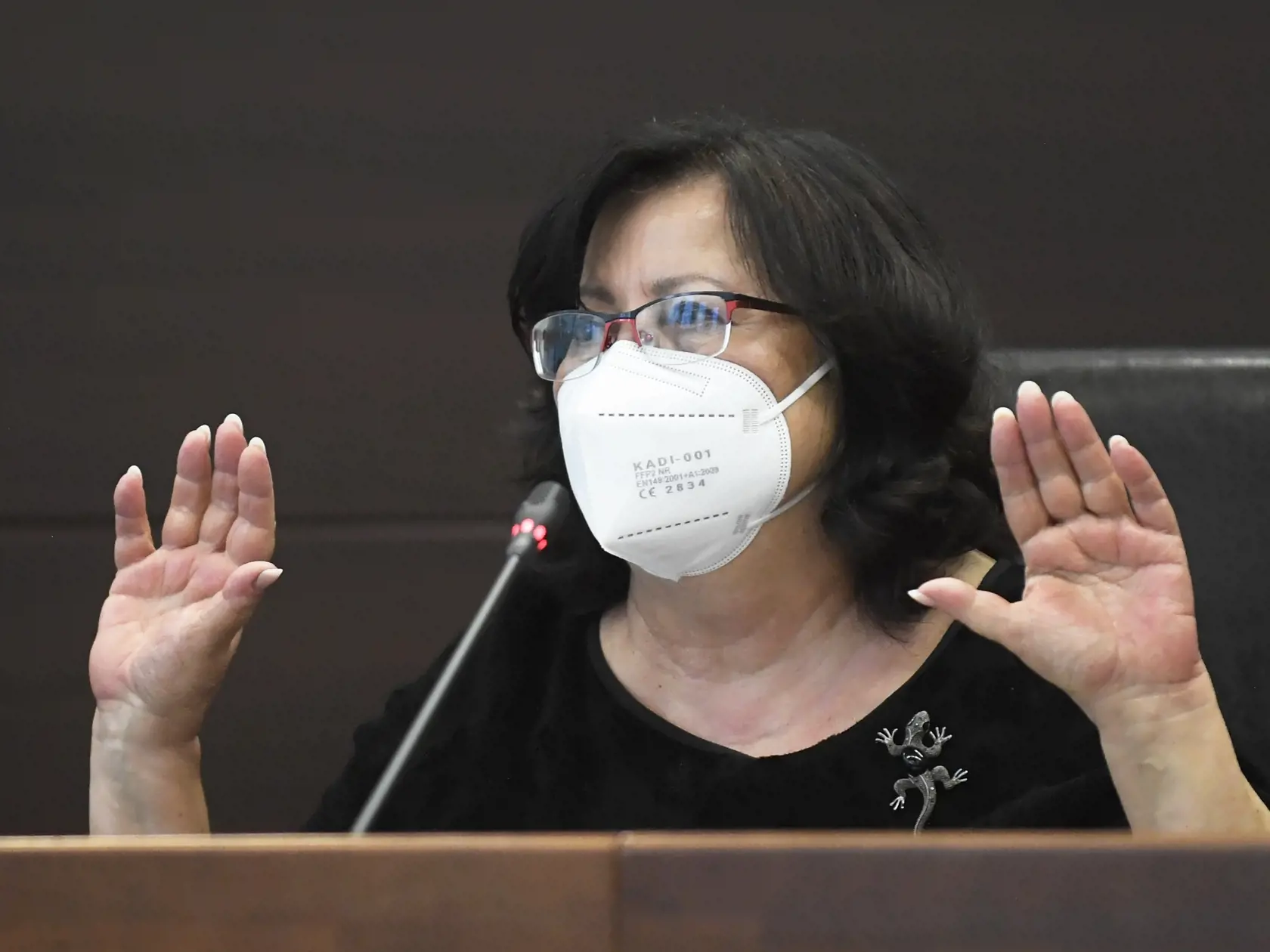 Na snímke sudkyňa ÚS SR Jana Baricová počas tlačovej besedy na Ústavnom súde SR v Košiciach 29. apríla 2021. FOTO TASR – František Iván