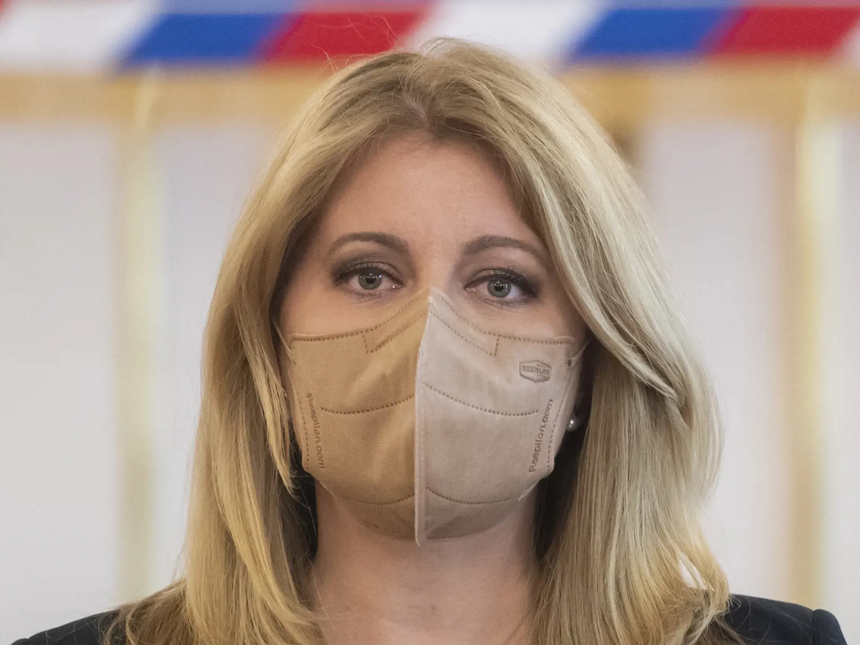 Na snímke prezidentka SR Zuzana Čaputová počas tlačovej konferencie k petícii za vyhlásenie referenda o skrátení volebného obdobia 12. mája 2021 v Bratislave. FOTO TASR - Martin Baumann