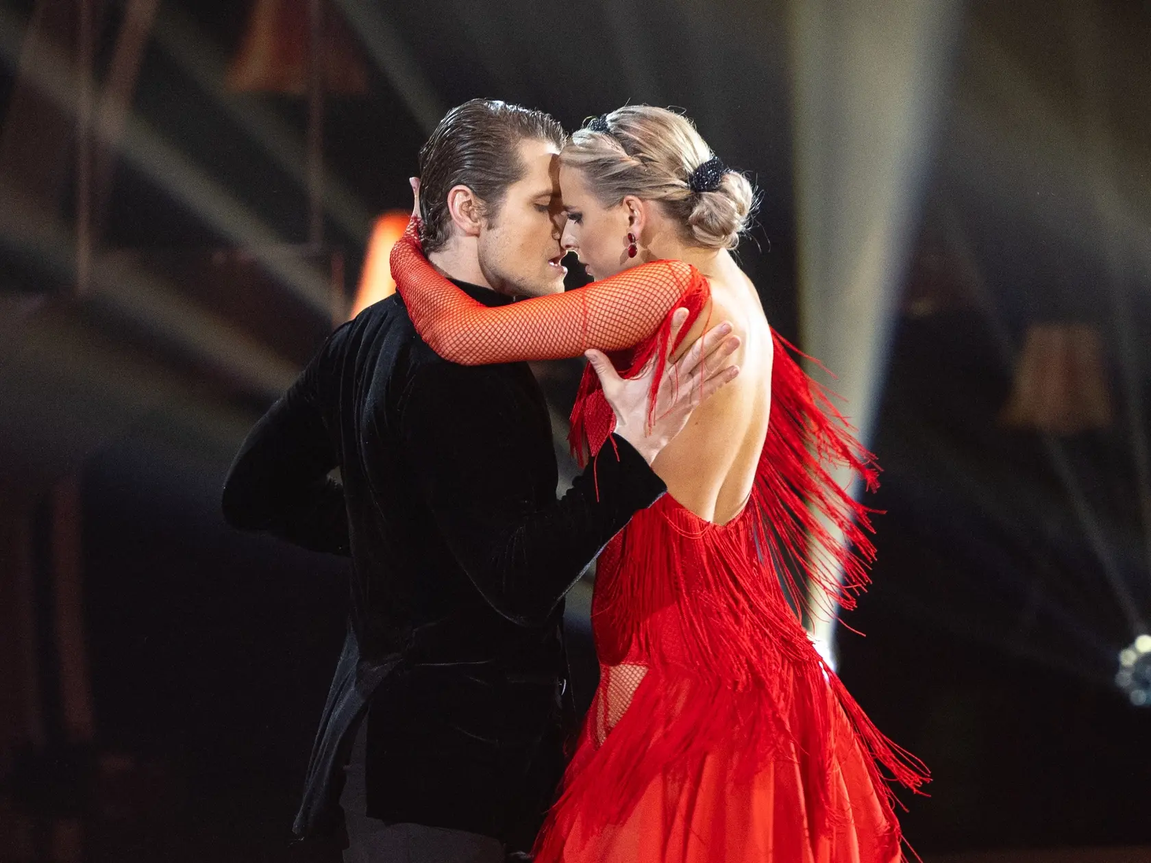 Na snímke Marek Rozkoš a Natália Horváthová počas piateho  kola Let's dance 2025.