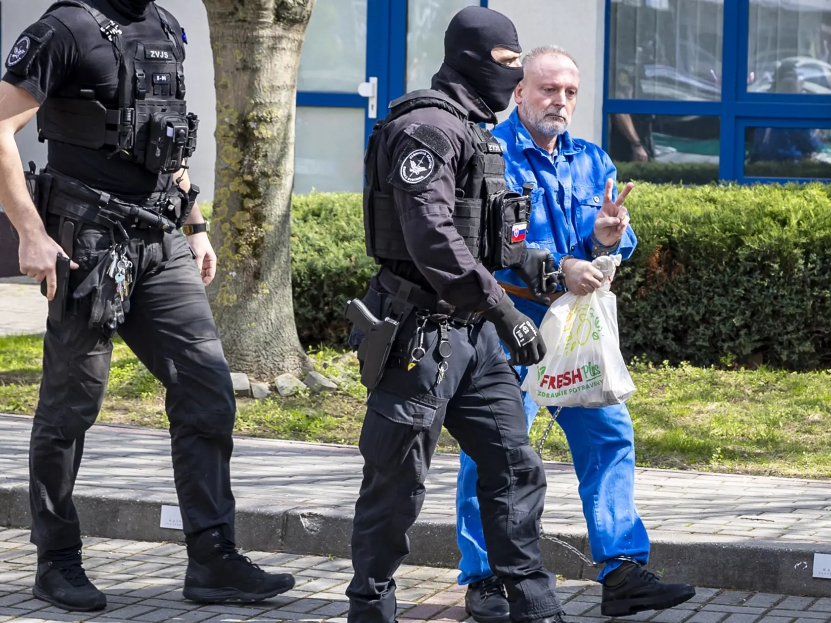 Na snímke je Robert Lališ alias Kýbel na Najvyššom súde SR v Bratislave. 