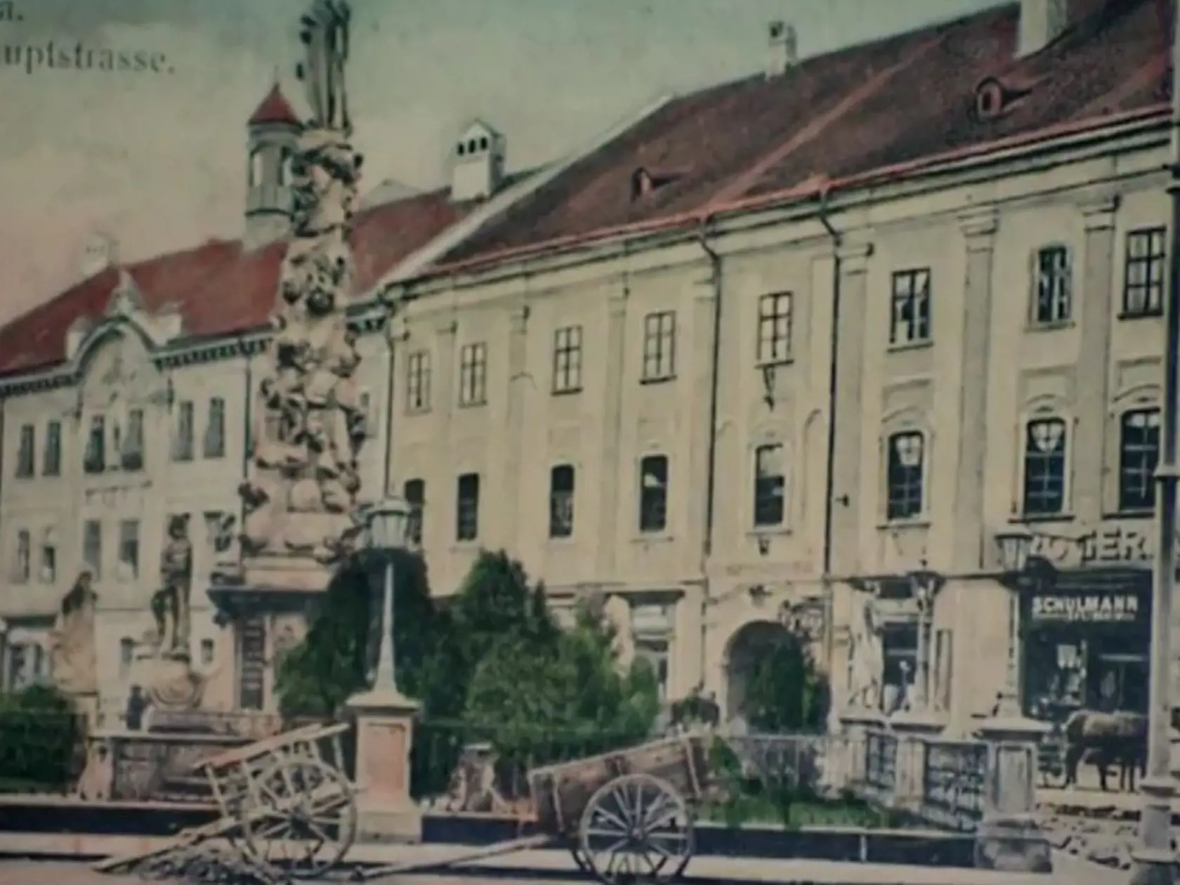 Budova kde sa našiel poklad. (dobové foto)