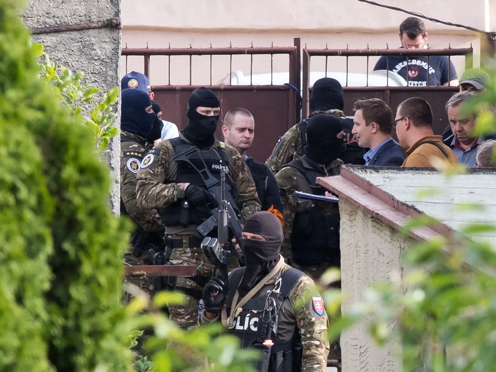 Rekonštrukcia vraždy novinára Jána Kuciaka a jeho snúbenice Martiny Kušnírovej v obci Veľká Mača.