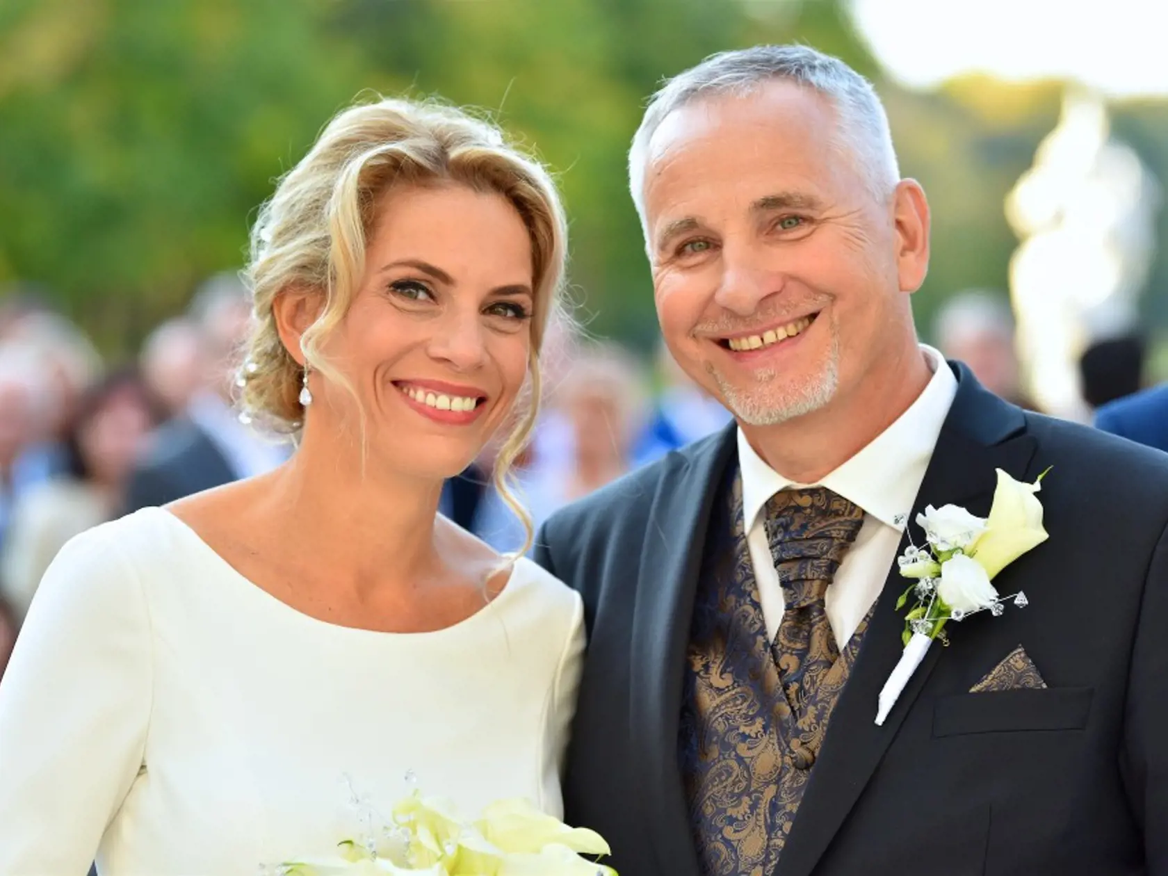 Štastní novomanželia Jana Kiššová a Jozef Boskovič
