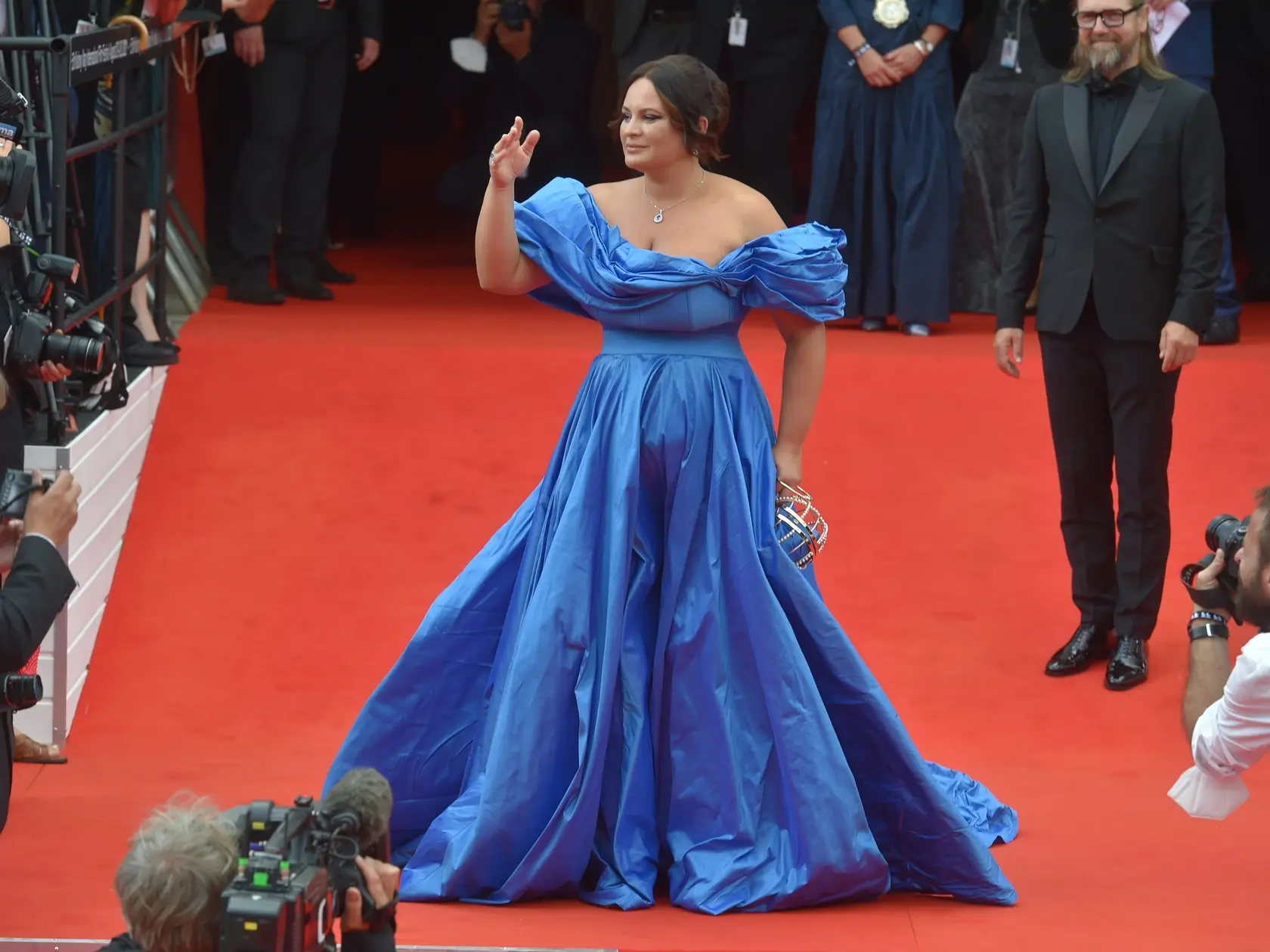 Herečka Jitka Čvančarová na zahájení 55. ročníka filmového festivalu Karlovy Vary.