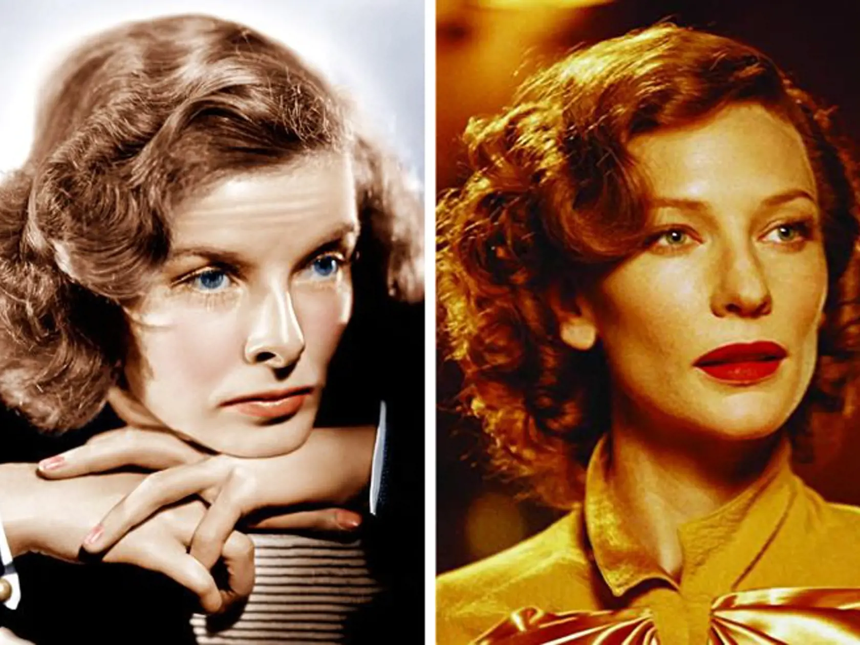 Cate Blanchett ako Katharine Hepburn vo filme Letec, 2004