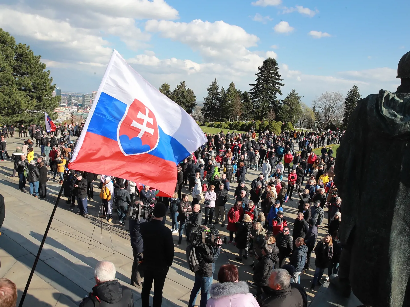 Zhromaždenie na Slavíne, ktoré zorganizovala strana Smer-SD.