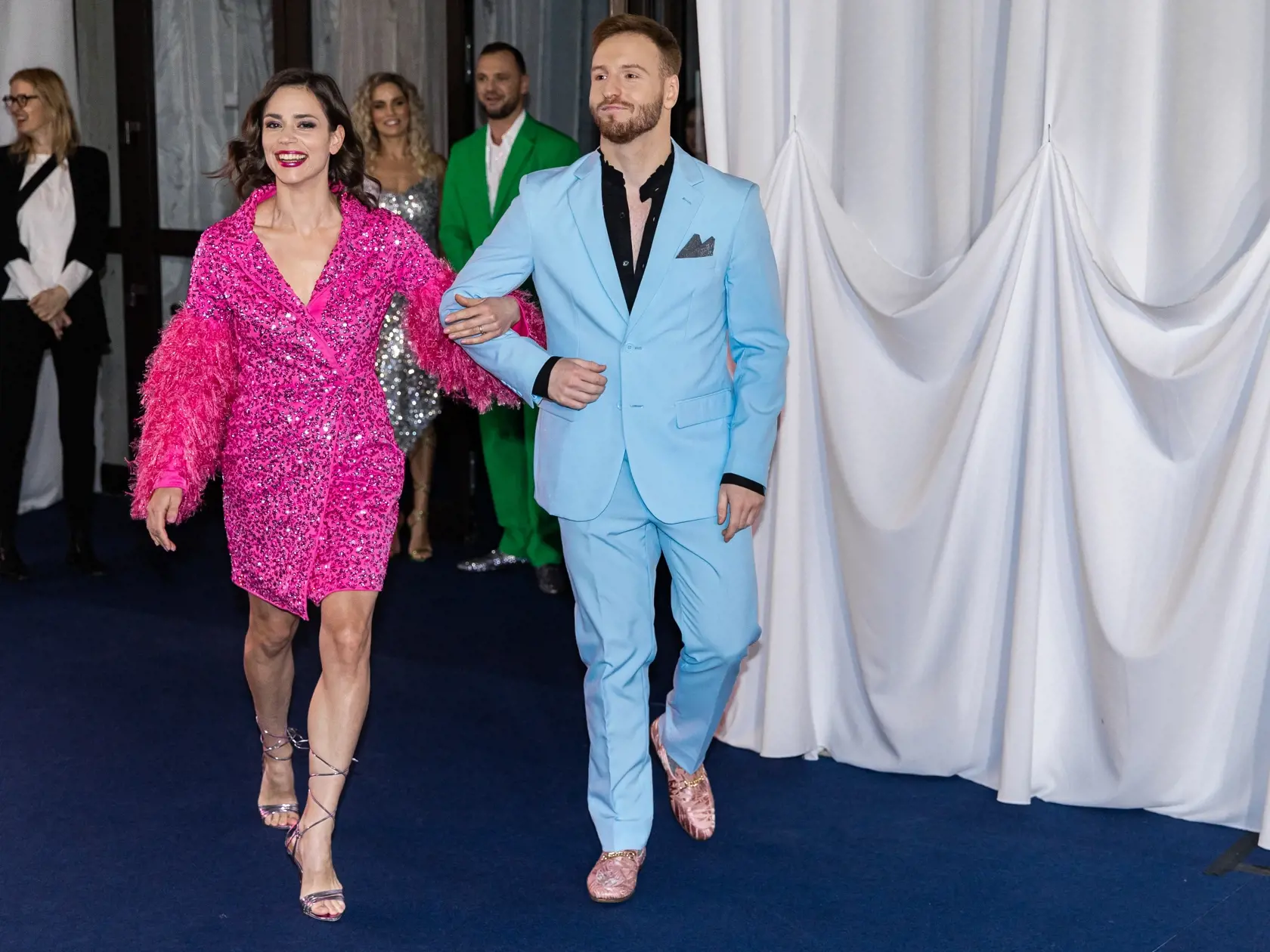 Predstavenie párov tanečnej šou "Let's Dance 2023" v Bratislave. Na snímke Gabriela Marcinková a Vilém Šír.