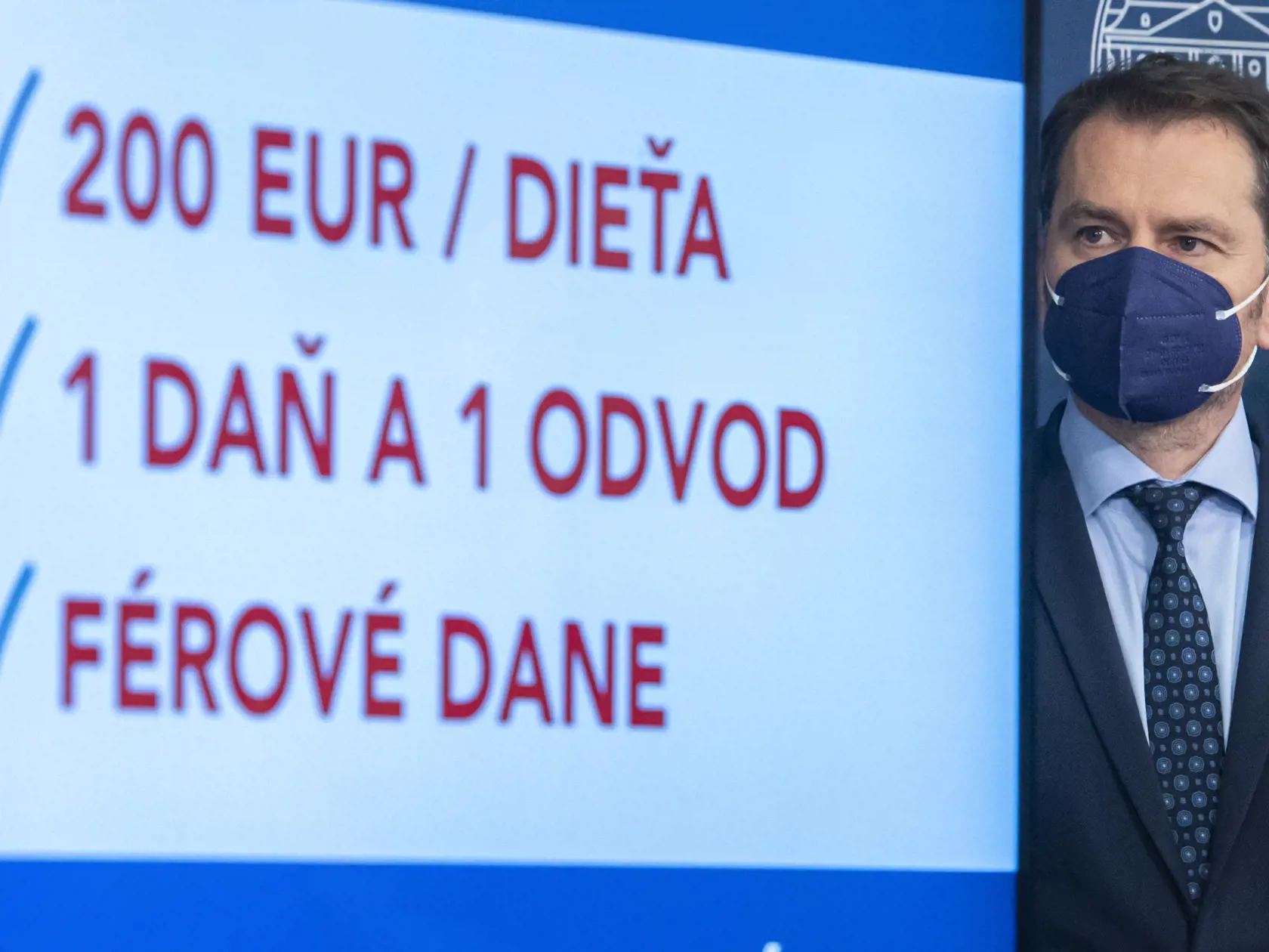 Na snímke podpredseda vlády a minister financií SR Igor Matovič (OĽaNO) počas tlačovej konferencie Ministerstva financií SR na tému: Daňová a odvodová reforma, 5. mája 2021 v Bratislave.