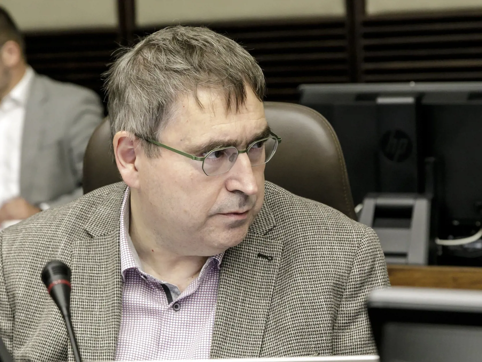 26. júla 2023: Dočasne poverený minister školstva, vedy, výskumu a športu (MŠVVŠ) SR Daniel Bútora počas 11. schôdze vlády SR v Bratislave.