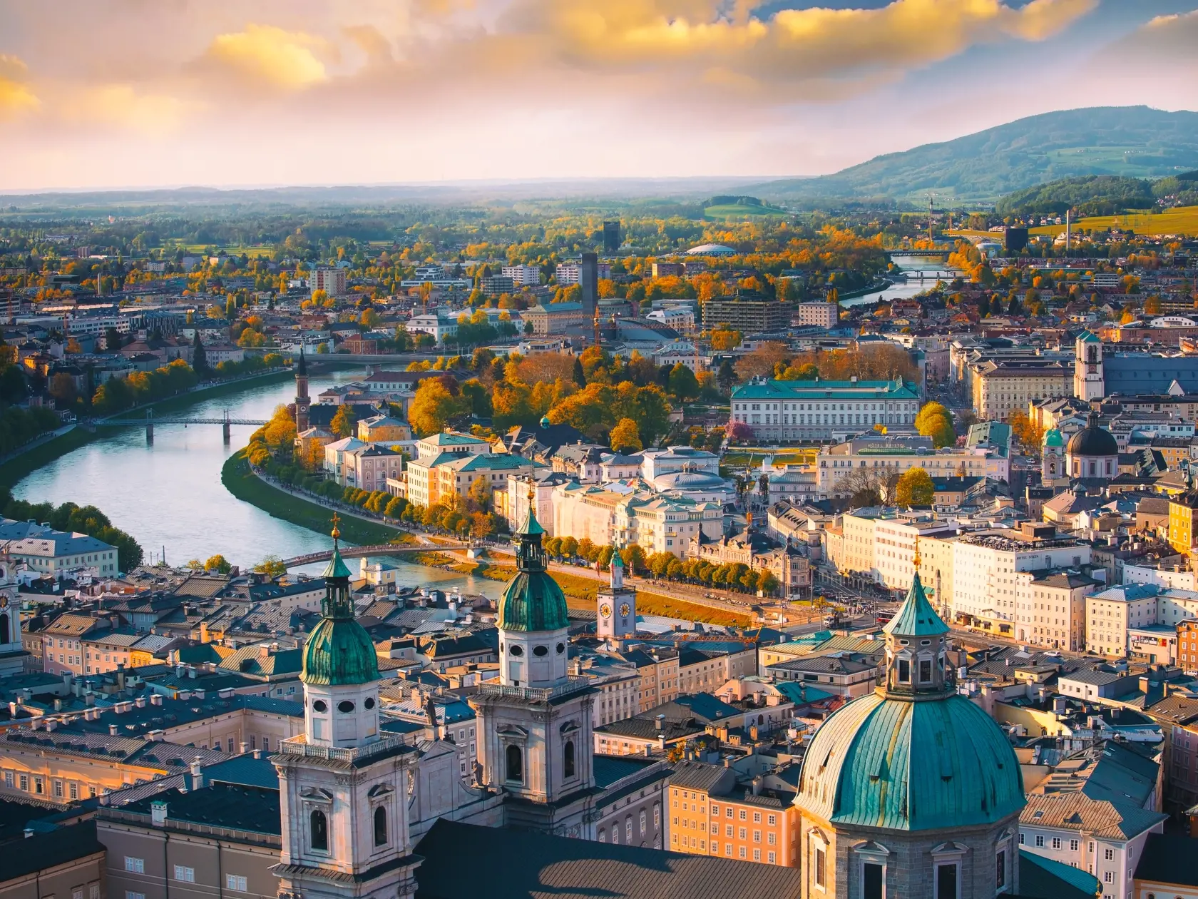 Beautiful,Of,Aerial,Panoramic,View,In,A,Autumn,Season,At
