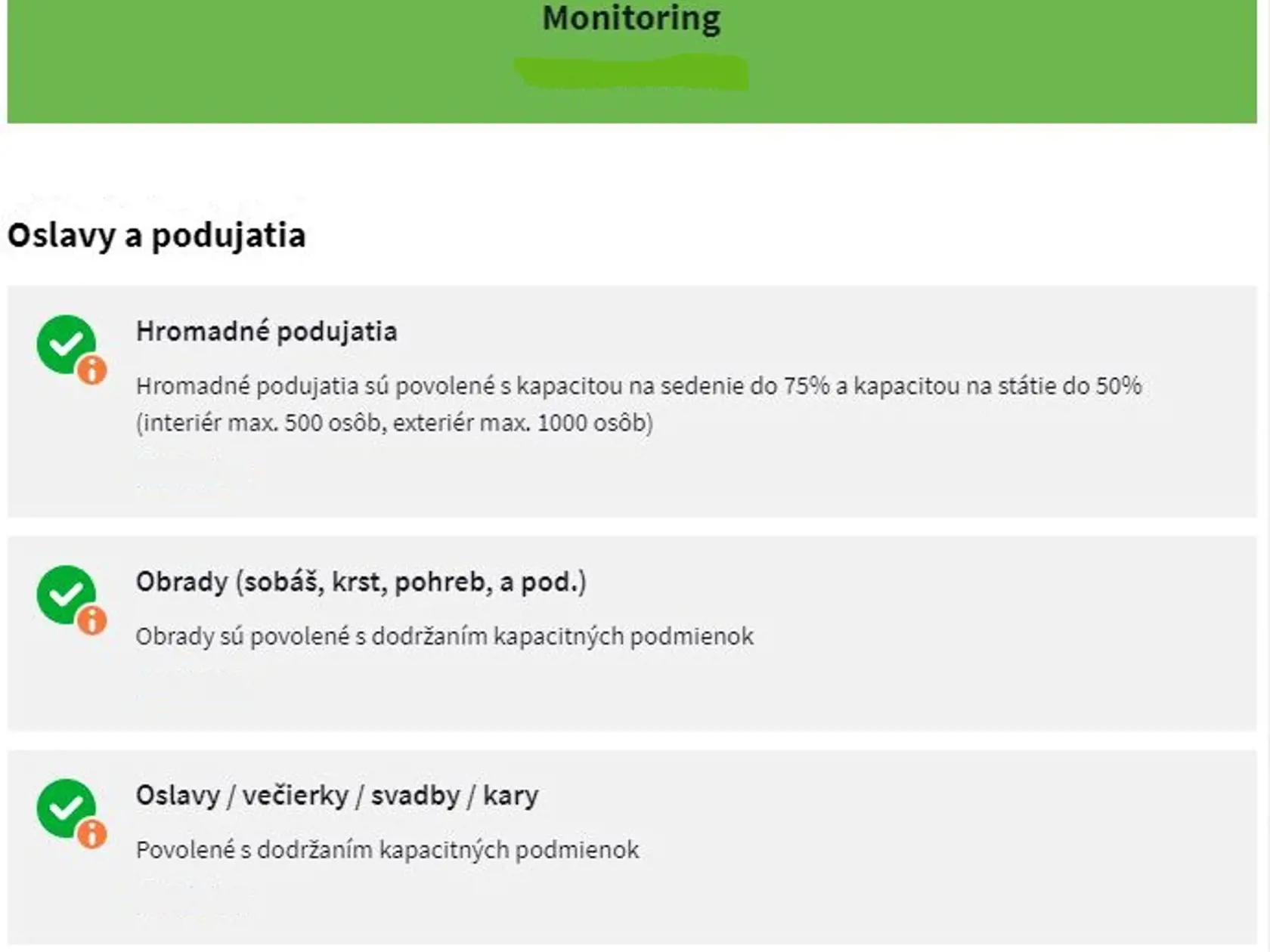 Pravidlá v zelených okresoch podľa covid automatu.