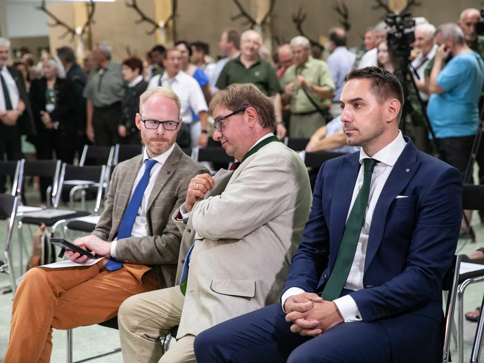 Každoročná výstava v Nitre (Agrokomlex) Rybárstvo a Poľovníctvo. Na snímke je György Gyimesi.