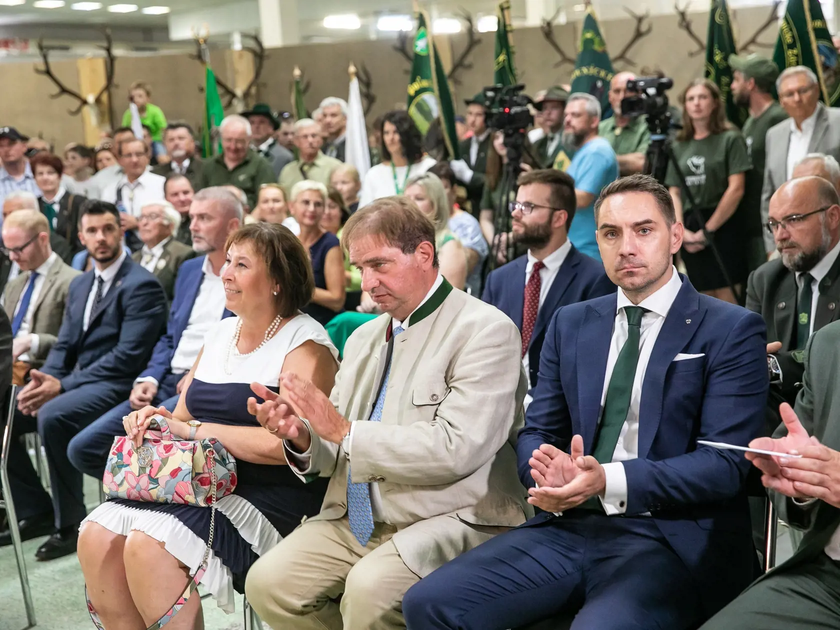 Každoročná výstava v Nitre (Agrokomlex) Rybárstvo a Poľovníctvo. Na snímke je Juraj Gyimesi.