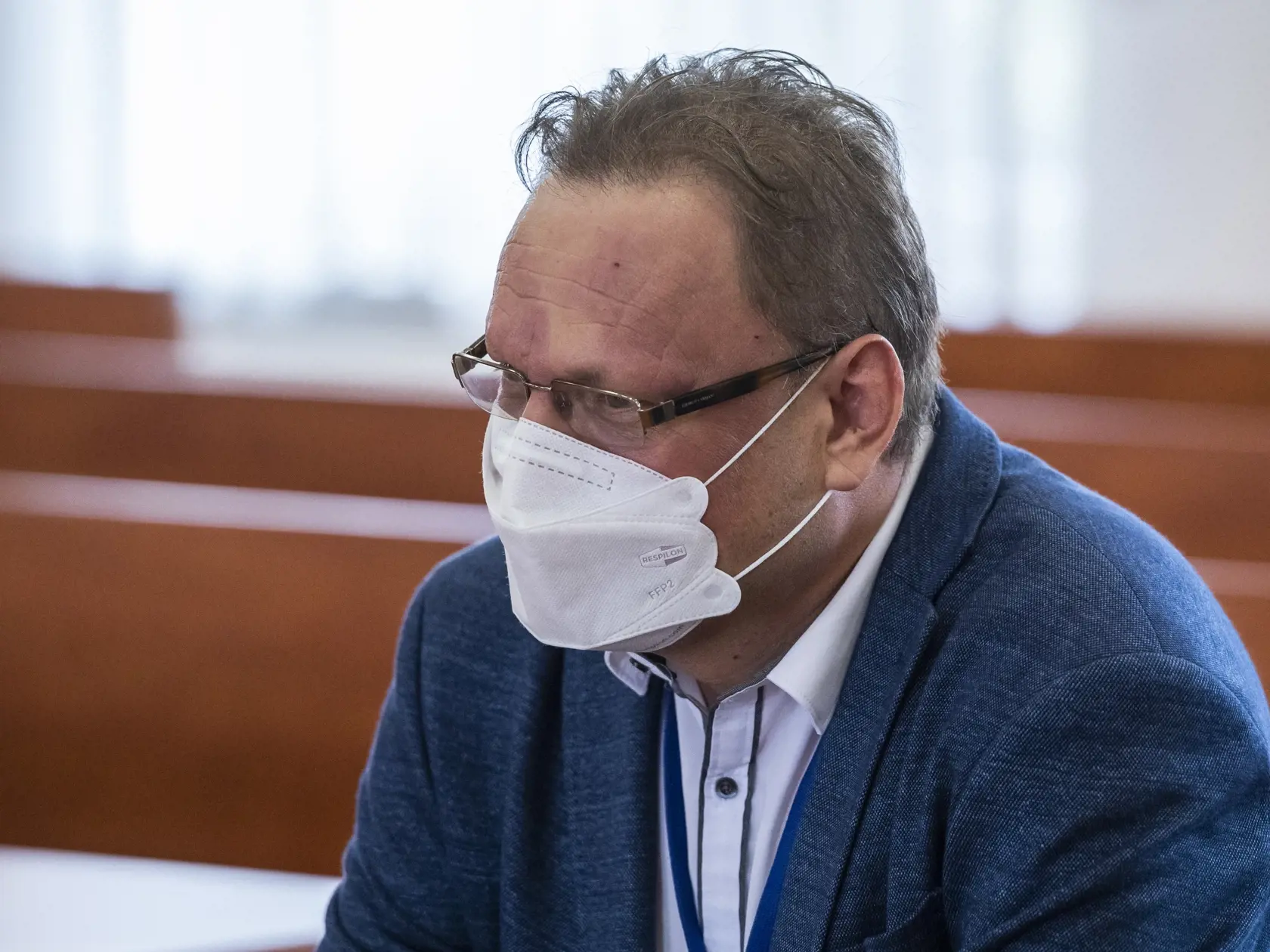 Na snímke svedok a prokurátor Úradu európskej prokuratúry (EPPO) za Slovensko Juraj Novocký pred hlavným pojednávaním s bývalým špeciálnym prokurátorom Dušanom Kováčikom na Špecializovanom trestnom súde (ŠTS) v Pezinku 13. júla 2021.