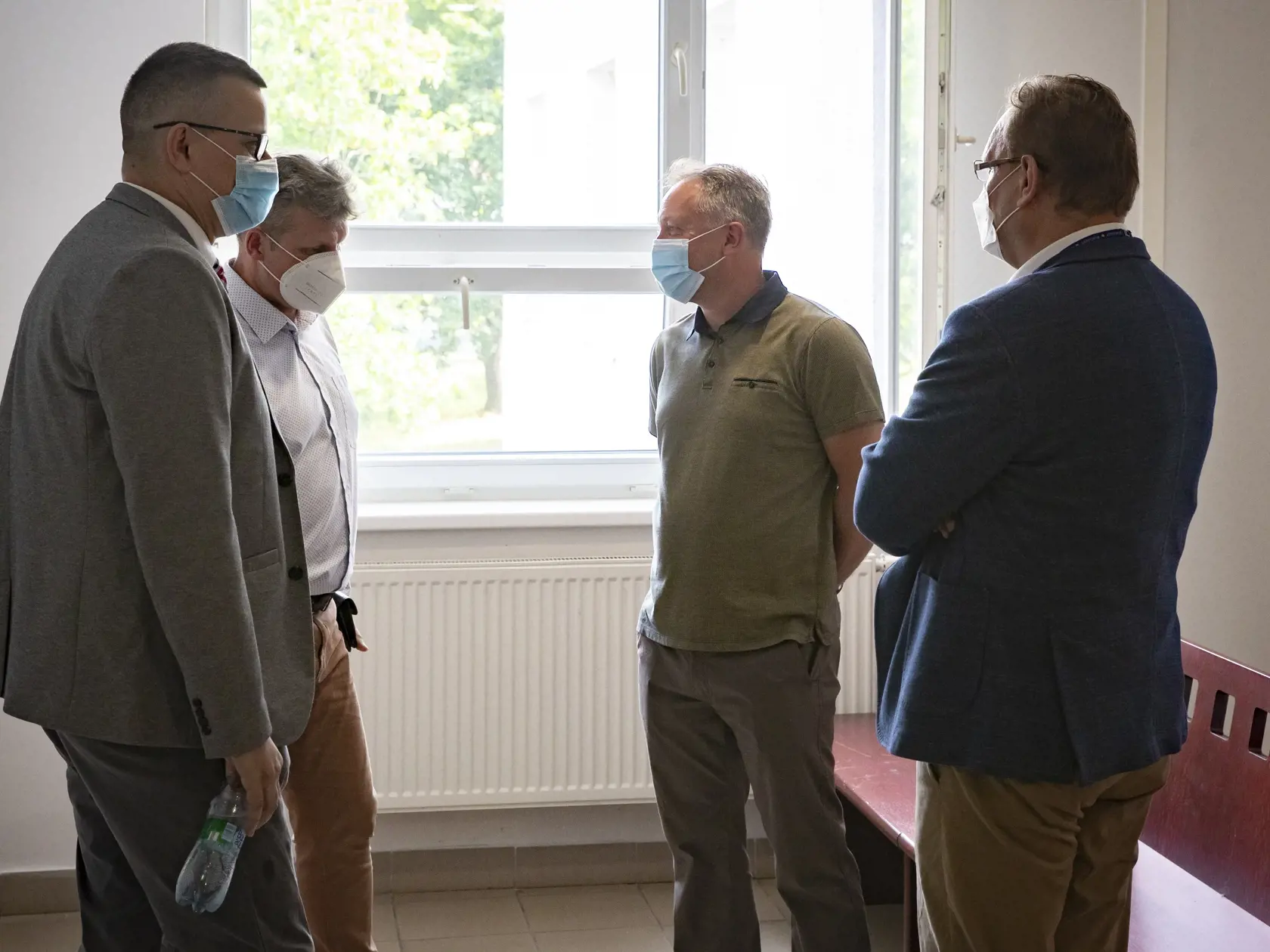 Súdne pojednávanie s bývalým šéfom úradu Špeciálnej prokuratúry Dušanom Kováčikom na  Špecializovanom trestnom súde v Pezinku, ktorý e obvinený zo zločinu zneužitia právomoci verejného činiteľa, obzvlášť závažného zločinu prijímania úplatku, zločinu založenia, zosnovania a podporovania zločineckej skupiny a z prečinu ohrozenia dôvernej a vyhradenej skutočnosti. Na snímke sú prokurátori v pozícii svedkov, zľava Tomáš Honz, Vasil Špirko, Bohdan Čelovský a Juraj Novocký.