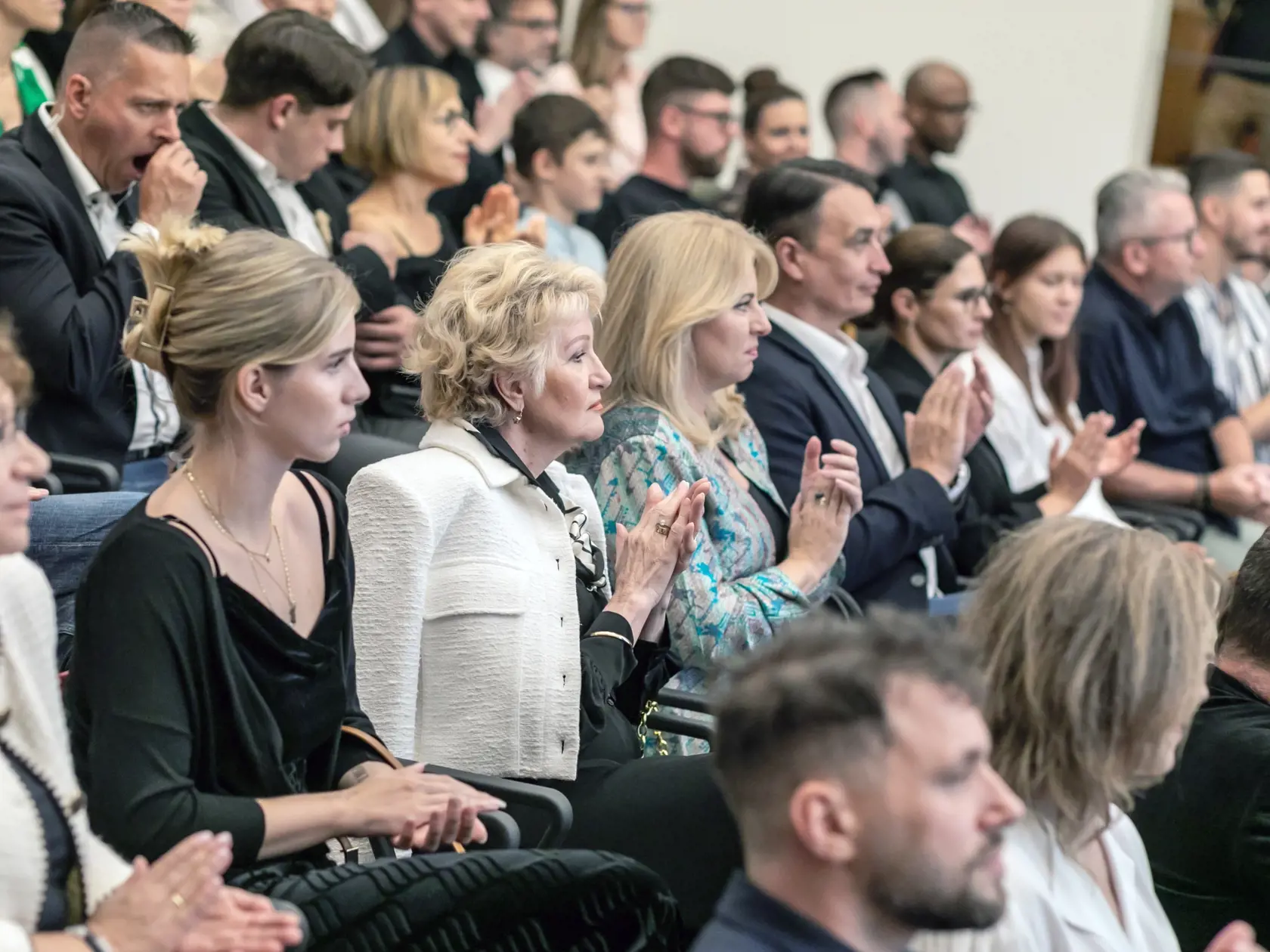 Na snímke prezidentka SR Zuzana Čaputová na premiére filmu Šťastný človek v SNG. 
