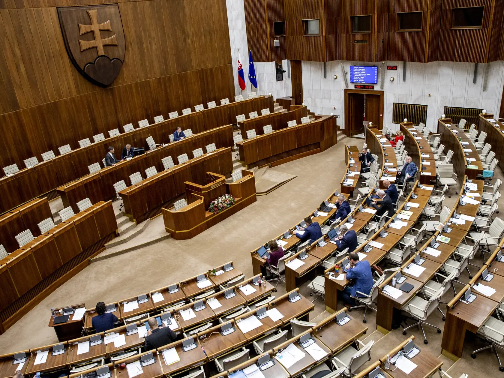 Na snímke je zasadnutia Národnej rady SR.