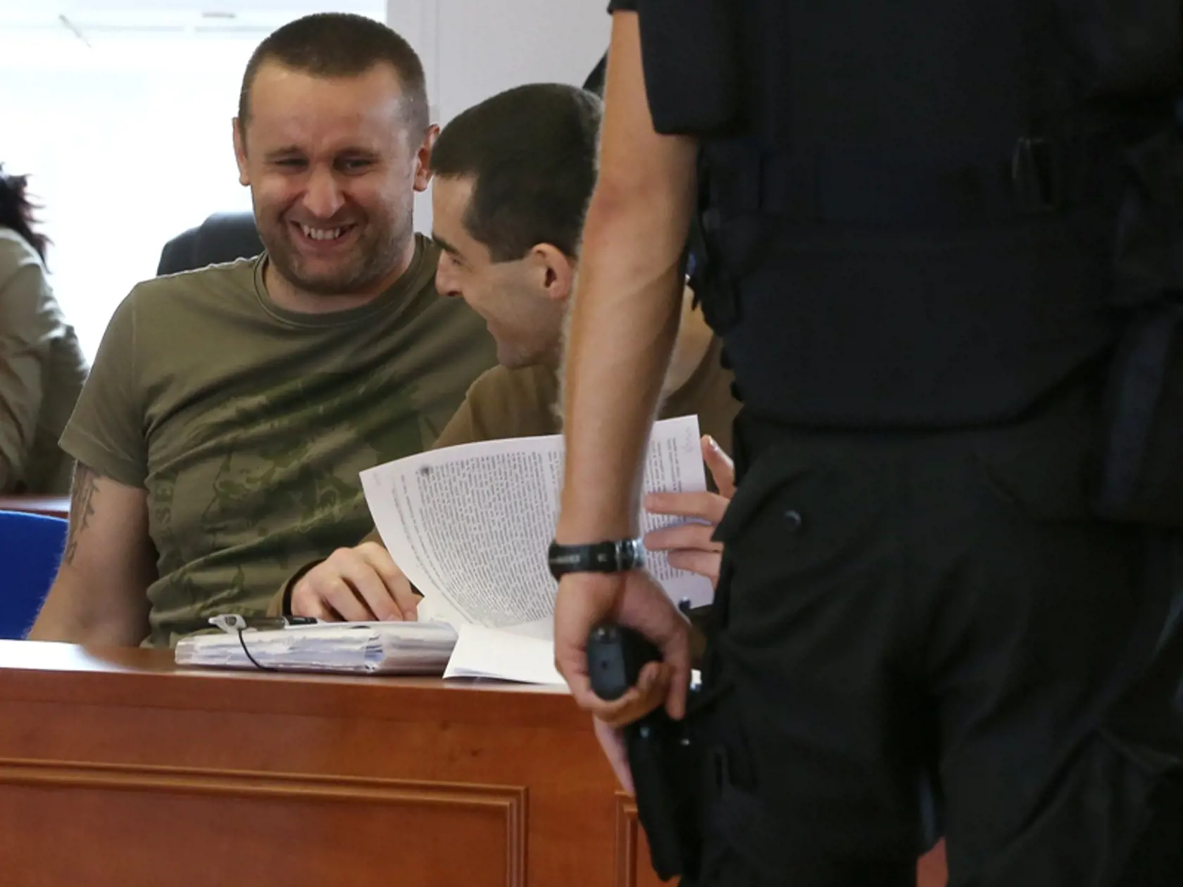 Šéf a poddaný: Ondrejčák, alias Piťo, v družnom rozhovore s Miroslavom Abrahámom.