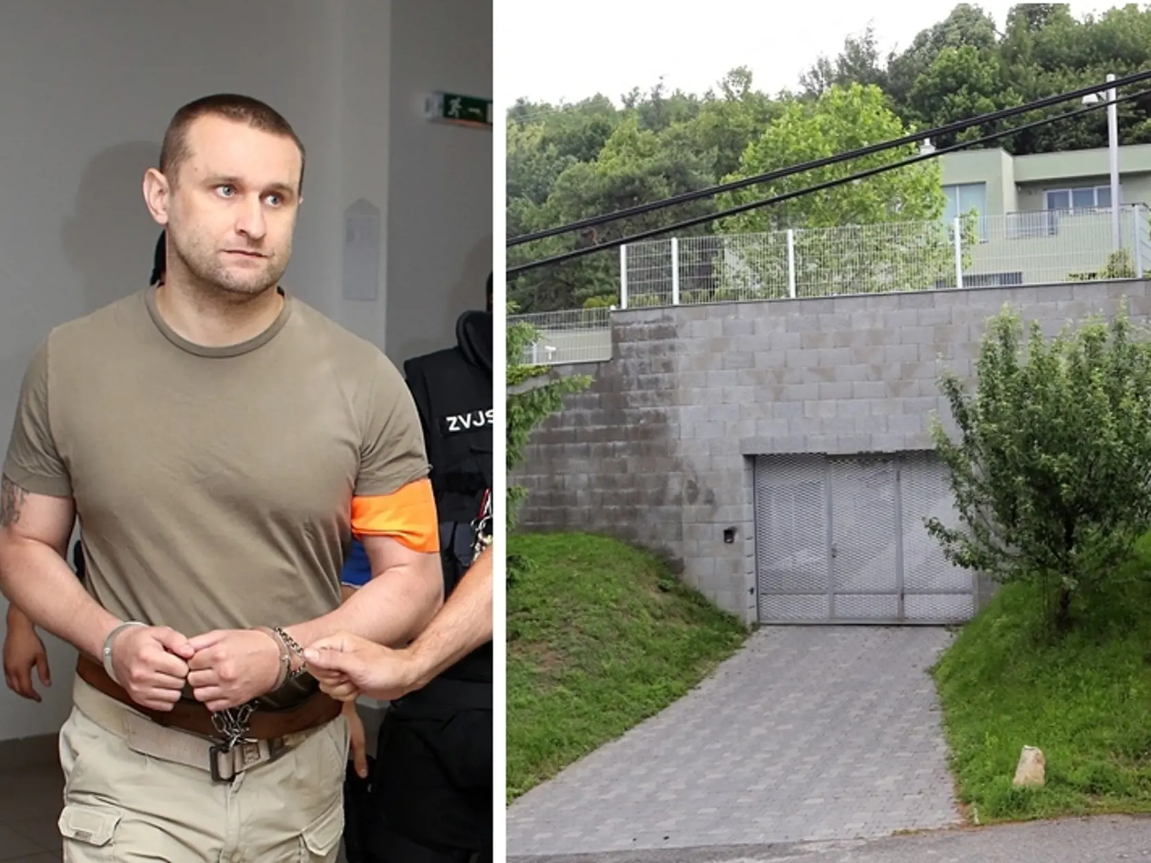 Sídlo mafiánskeho bosa Juraja Ondrejčáka (vľavo), ktoré môže prepadnúť v prospech štátu, je strážené moderným kamerovým systémom a ostnatým drôtom.