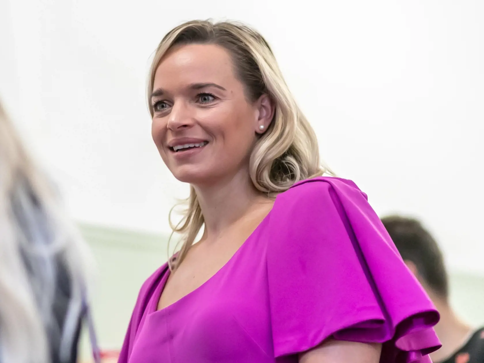 Na snímke poslaknyňa NRSR Romana Tabák počas parlamentných volieb 2023. 
