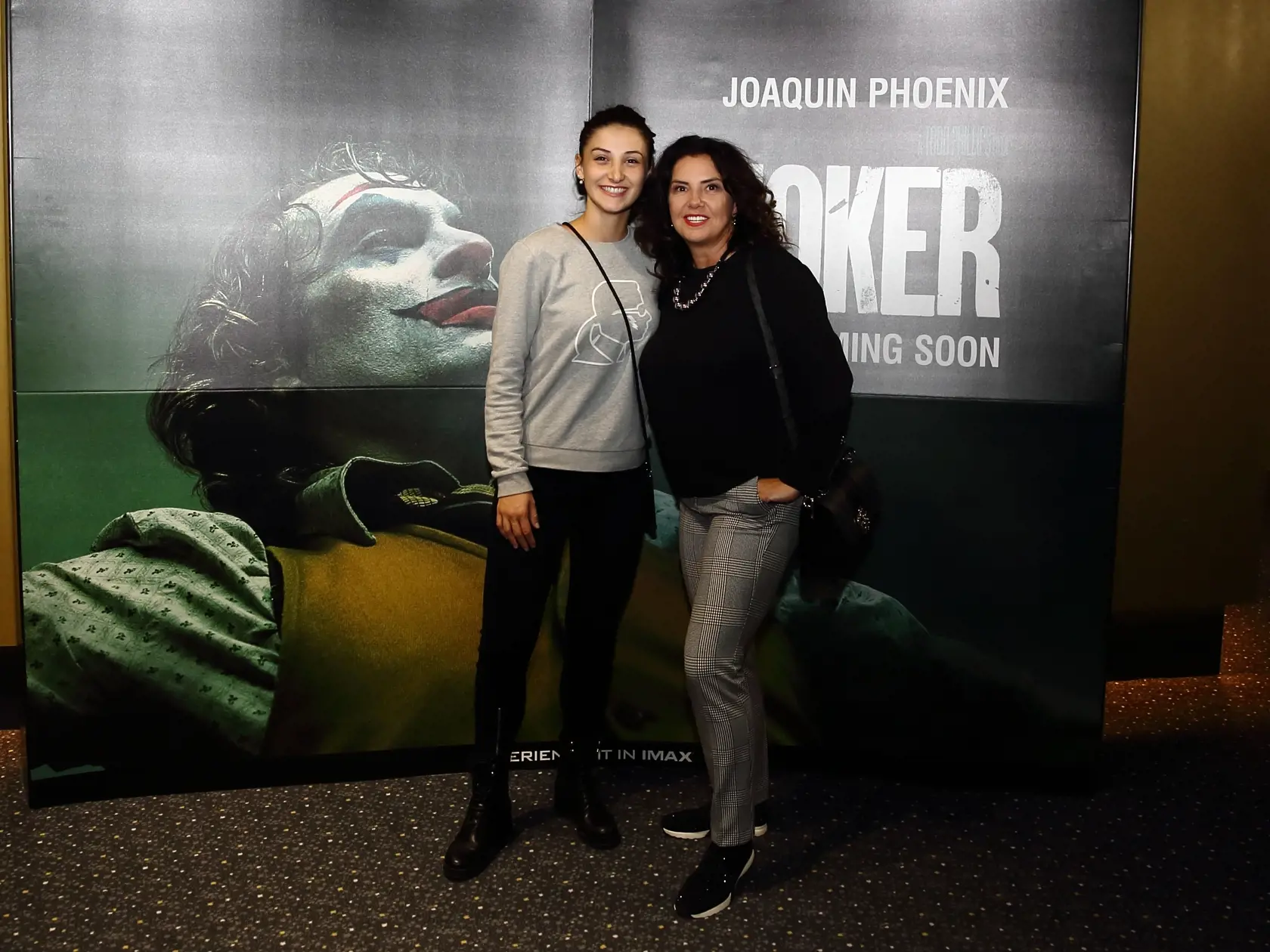Na snímke je Iveta Malachovská a Kristína Malachovská Kocian na premiere filmu Joker v Bratislave.  