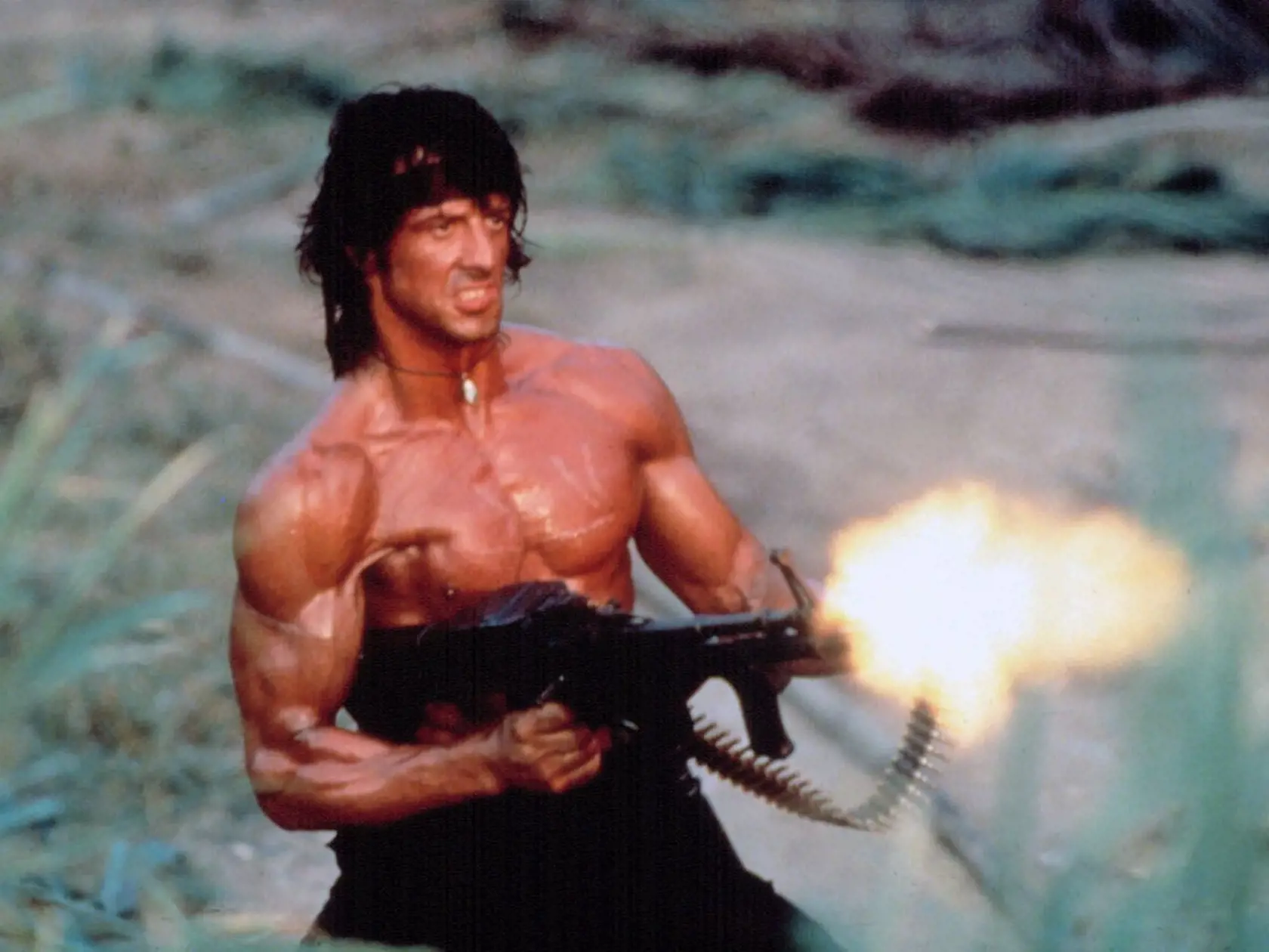 Sylvester Stallone ako John Rambo