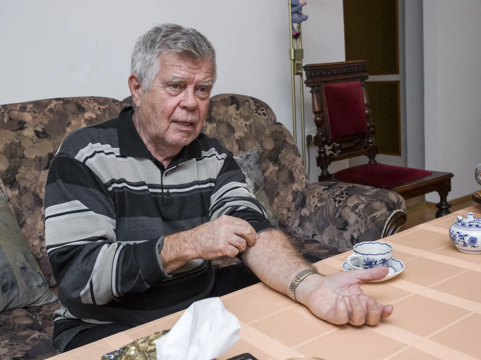 Oldo Hlaváček u seba doma