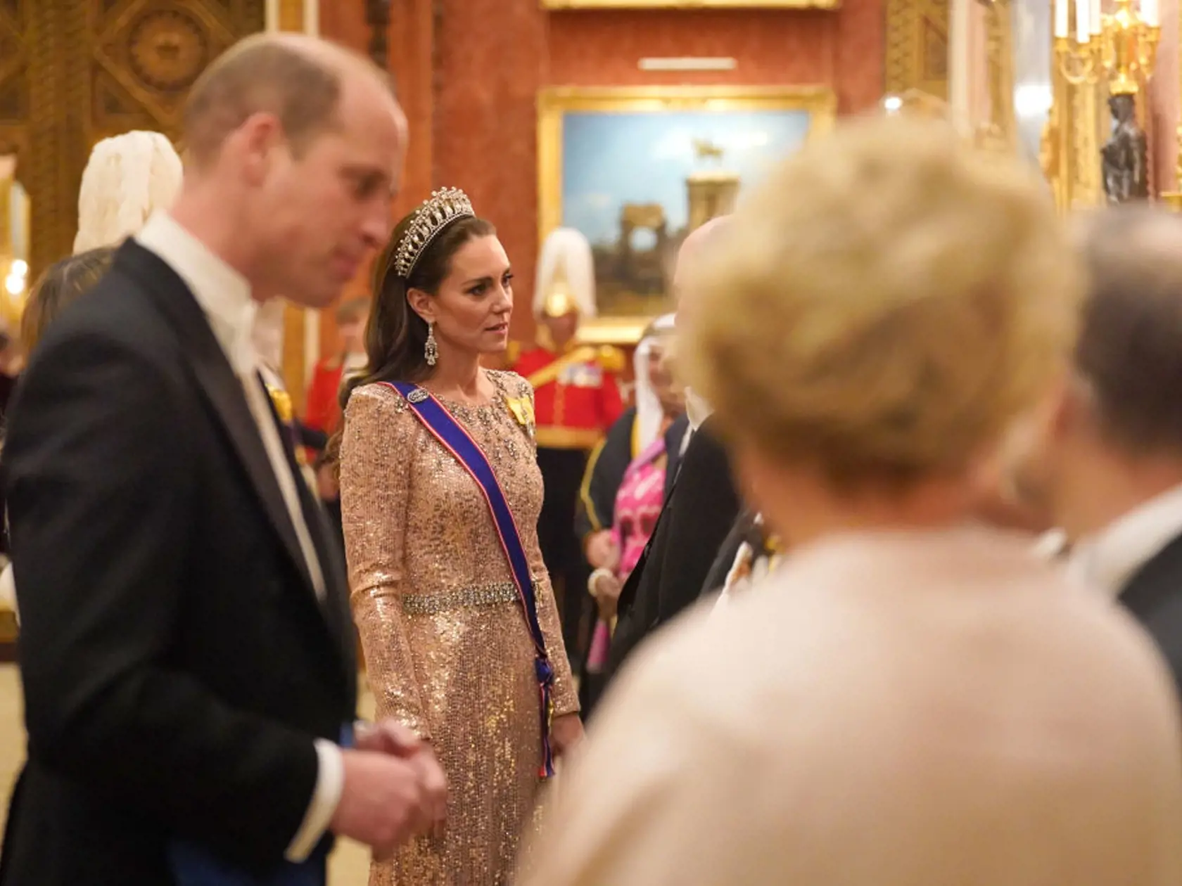 Takto Kate žiarila na diplomatickej recepcii v Buckinghamskom paláci v decembri 2023.
