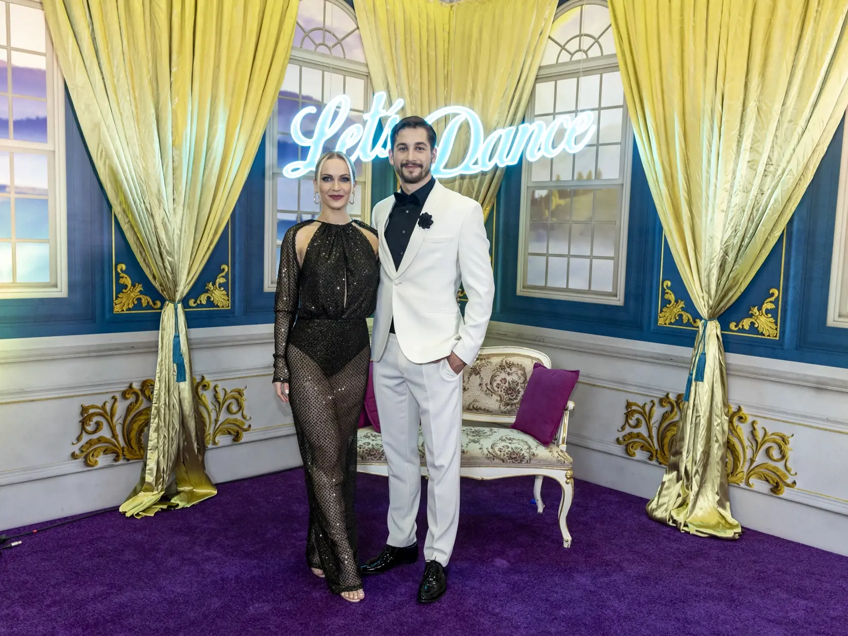 Predstavenie tanečných párov Let’s Dance 2024. Na snímke je Jakub Jablovský a Eliška Lenčešová. 