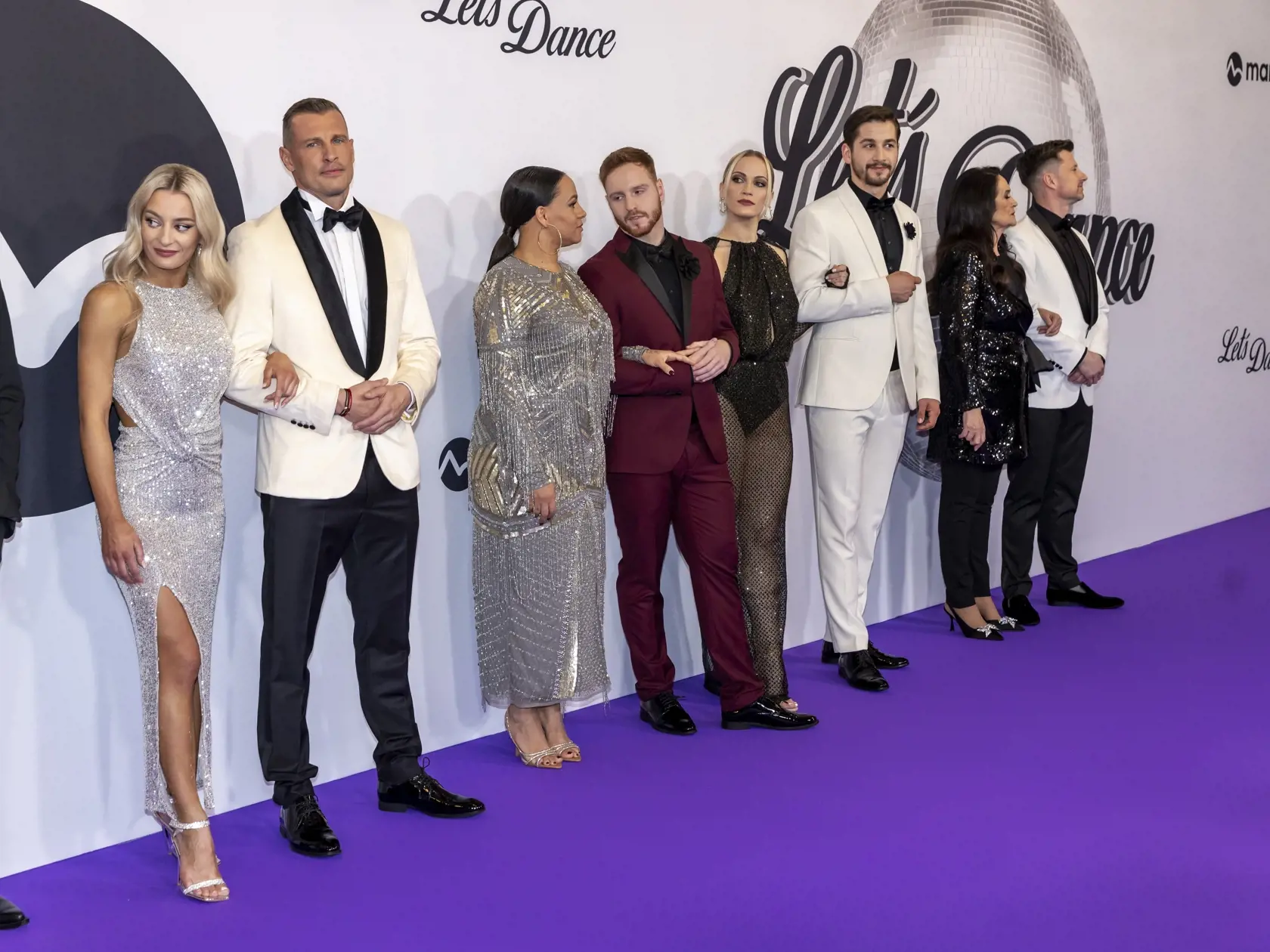 Predstavenie tanečných párov Let’s Dance 2024. Na snímke je Ján Ďurica, Tina, Jakub Jablovský a Hana Gregorová 