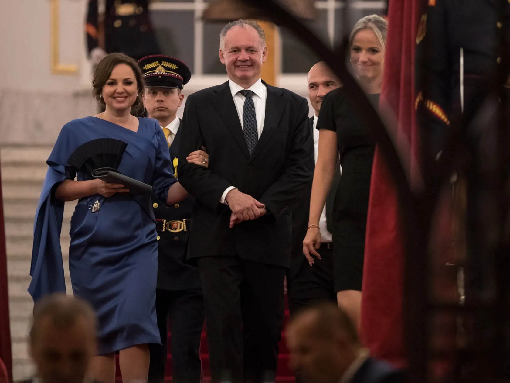 Exprezident Andrej Kiska so svojou manželkou Martinou Kiskovou.