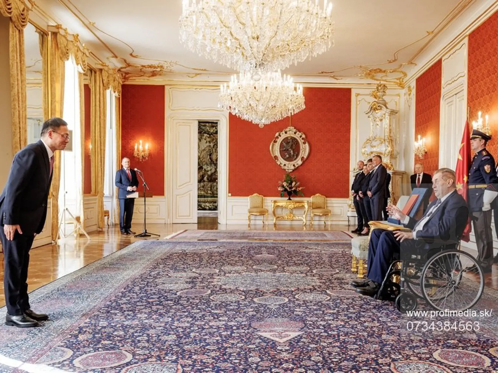 Oficiálne prezidentské priestory na Pražskom hrade.