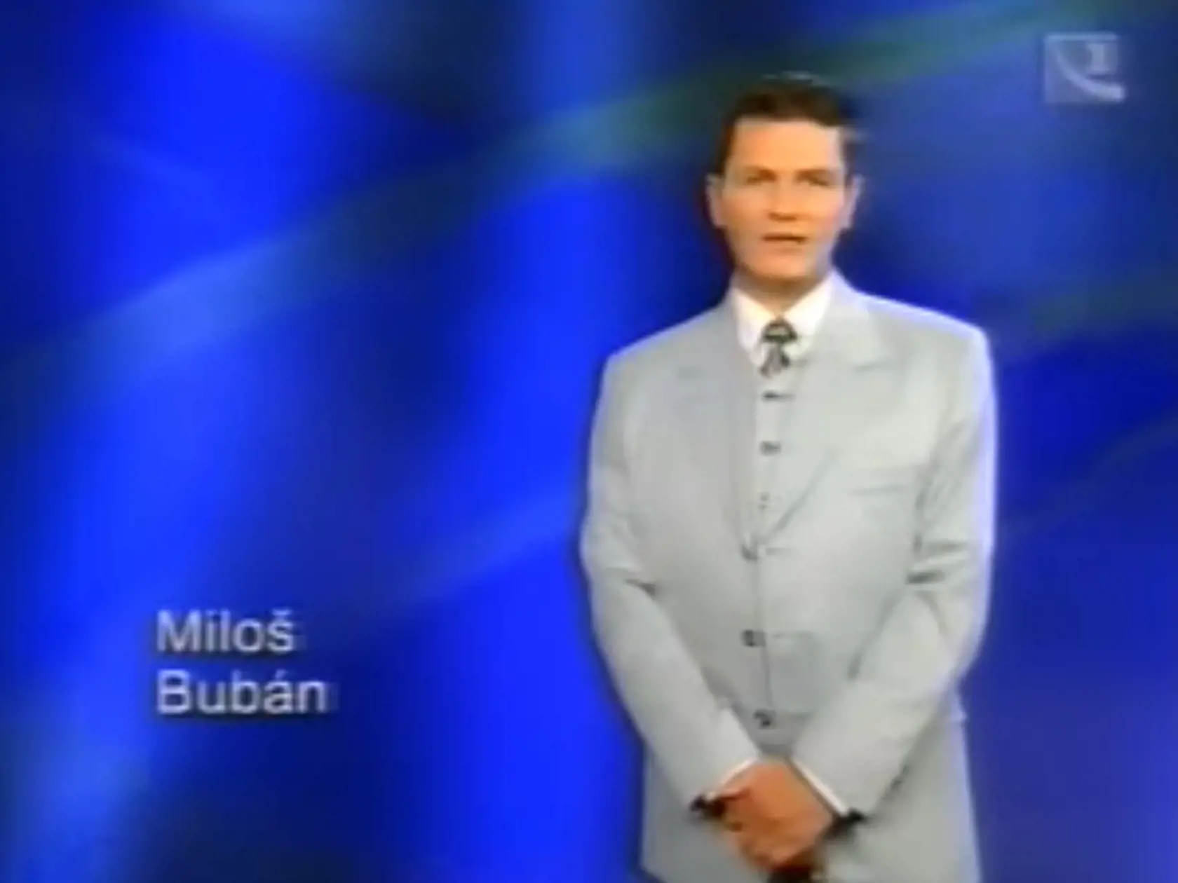 Bubán ako televízny hlásateľ na snímke z roku 2000.