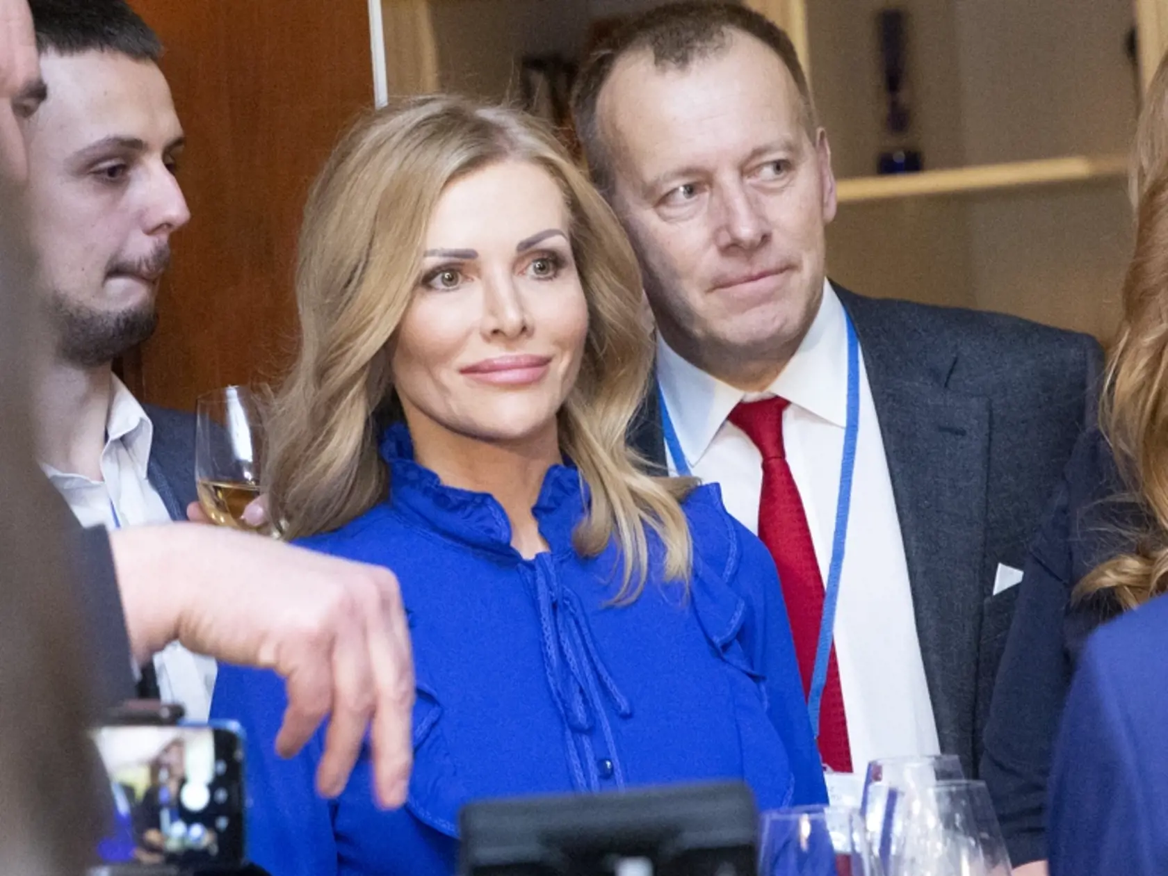 Na snímke Boris Kollár v centrále politickej strany SME RODINA počas volebnej noci do Národnej rady Slovenskej republiky, dňa 29.2.2020. Spolu s ním je na snímke aj jeho bývalá partnerka Petra Krištúfková.