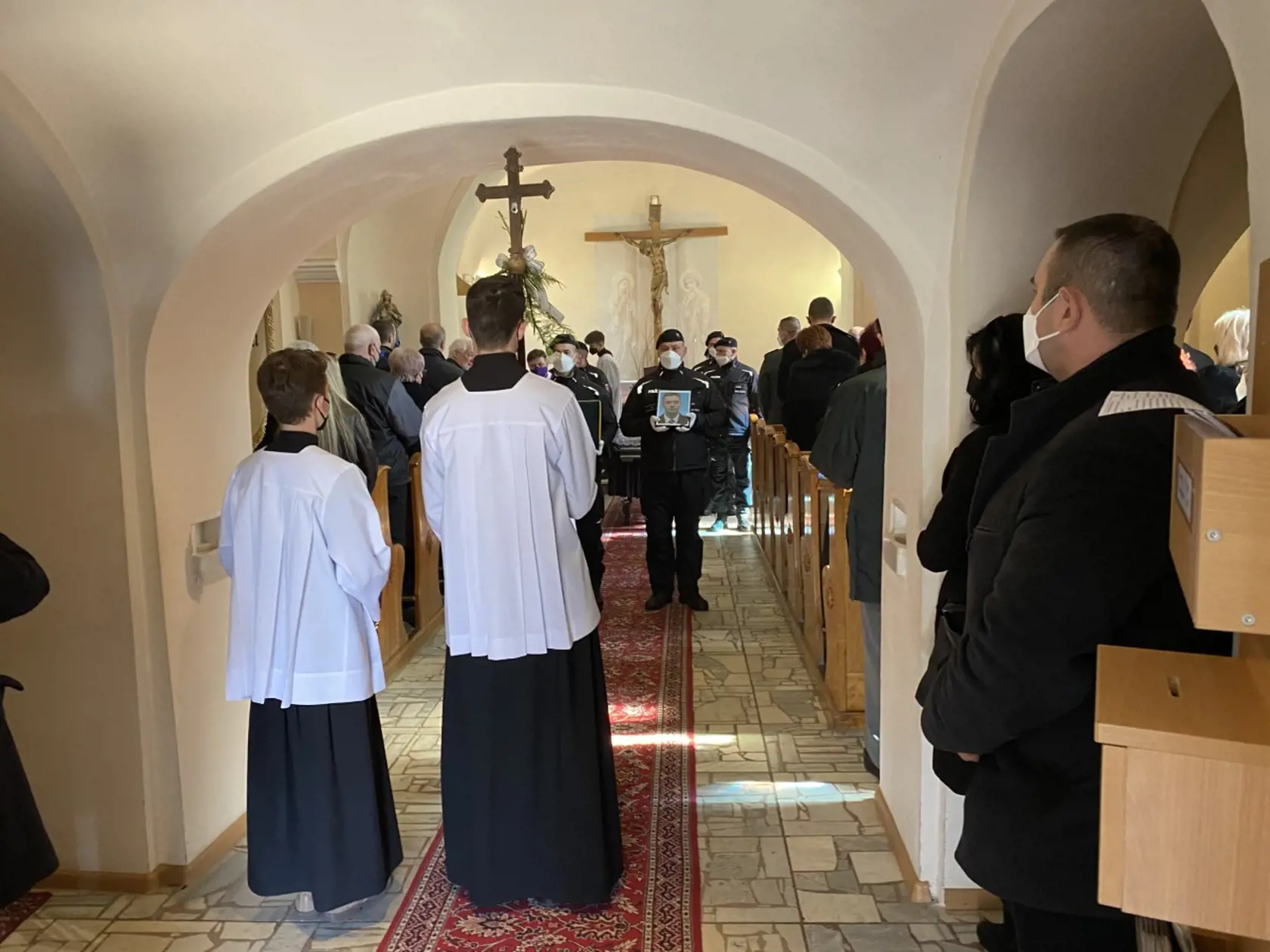 Pohreb policajta Filipa, ktorého zastrelil jeho kolega Martin Turčan.