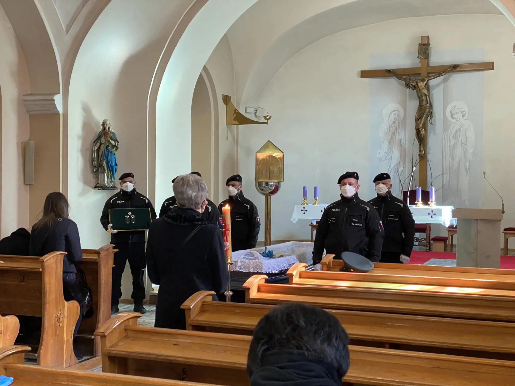 Pohreb policajta Filipa, ktorého zastrelil jeho kolega, Martin Turčan.