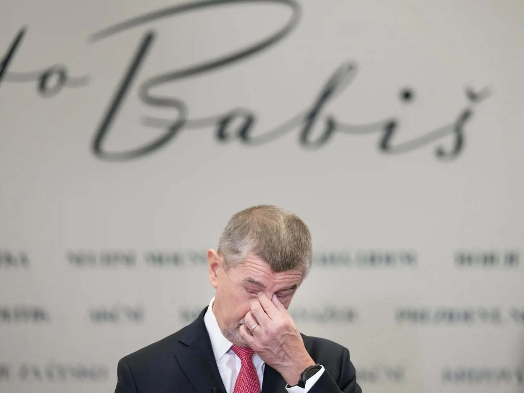 Prezidentský kandidát Andrej Babiš po ohlásení výsledkov prvého kola prezidentských volieb v Česku.