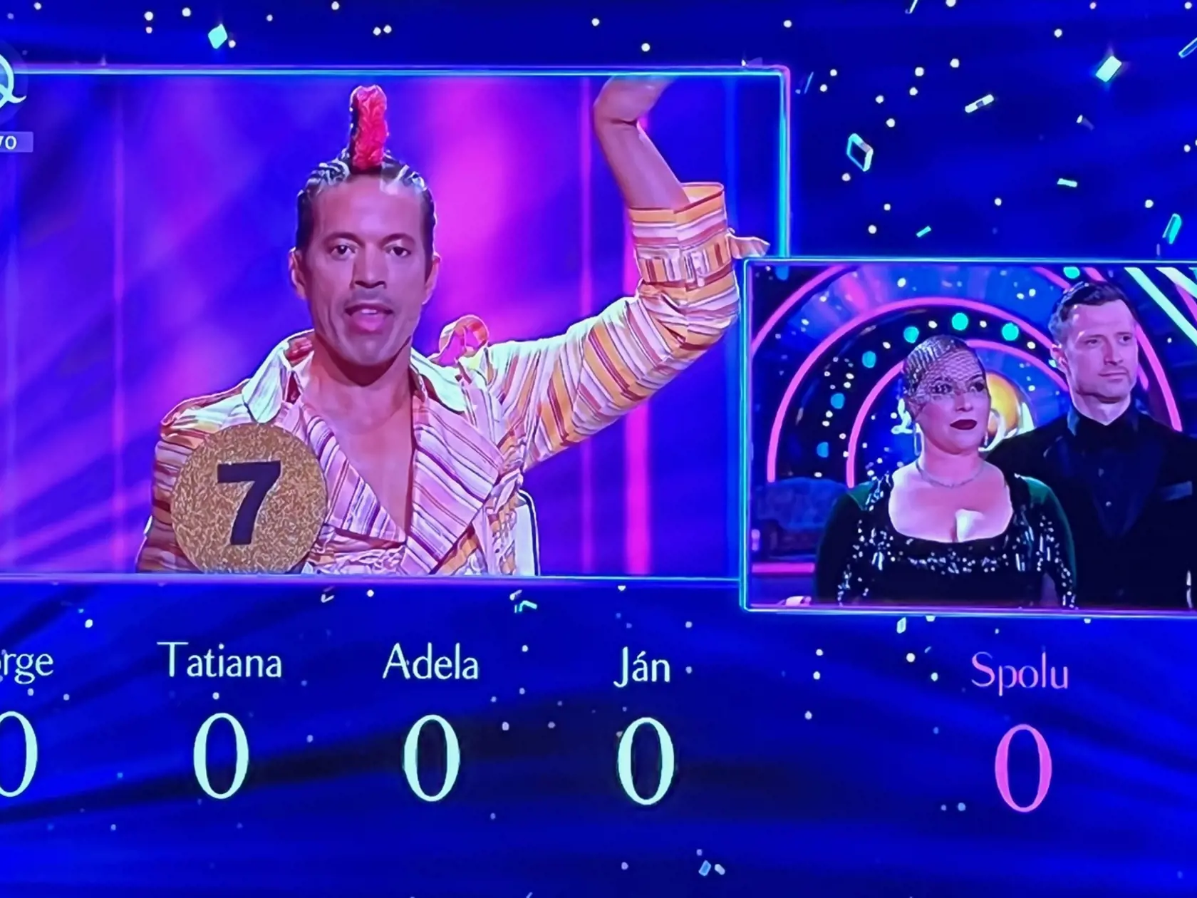 Jorge vyzeral ako farebný kohútik.