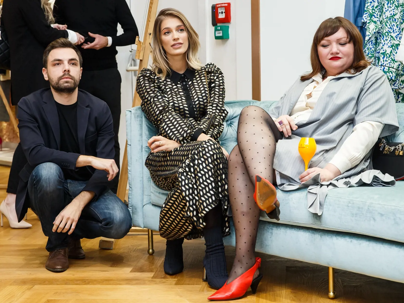 Uvedenie novej kolekcie luxusného butiku v jednom z bratislavských nákupných centier. Na snímke Jasmina Alagič Vrbovská a Michaela Ľuptáková.