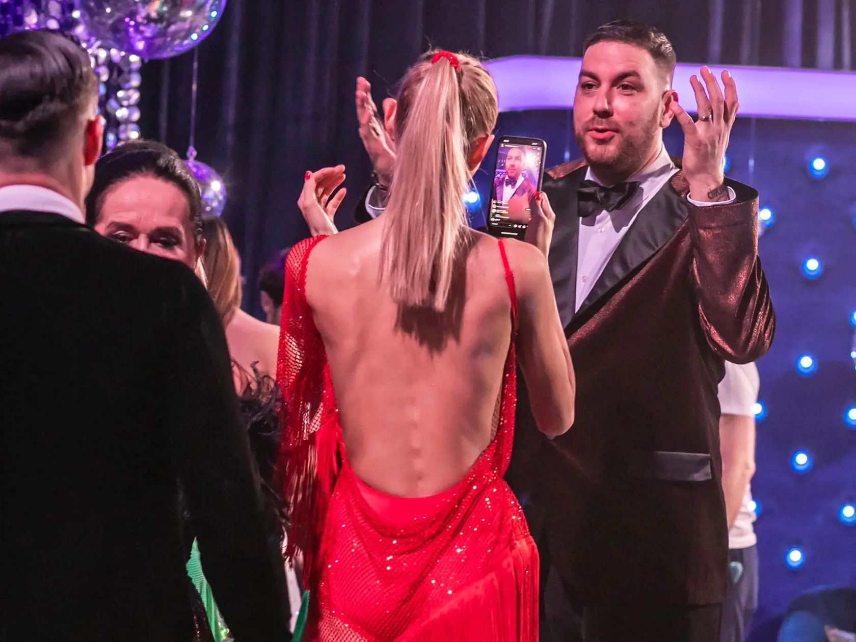 Prvé kolo Lets Dance 2024. Na snímke Martin Novák a Michaela Kocianová. 