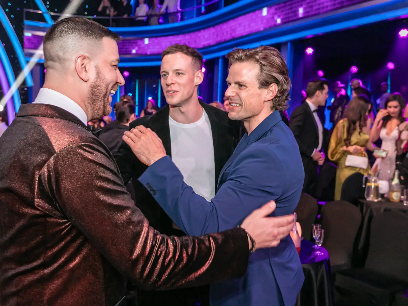 Príchody hostí na prvé kolo Lets Dance 2024. Na snímke Martin Novák a Radko Urbanyak. 