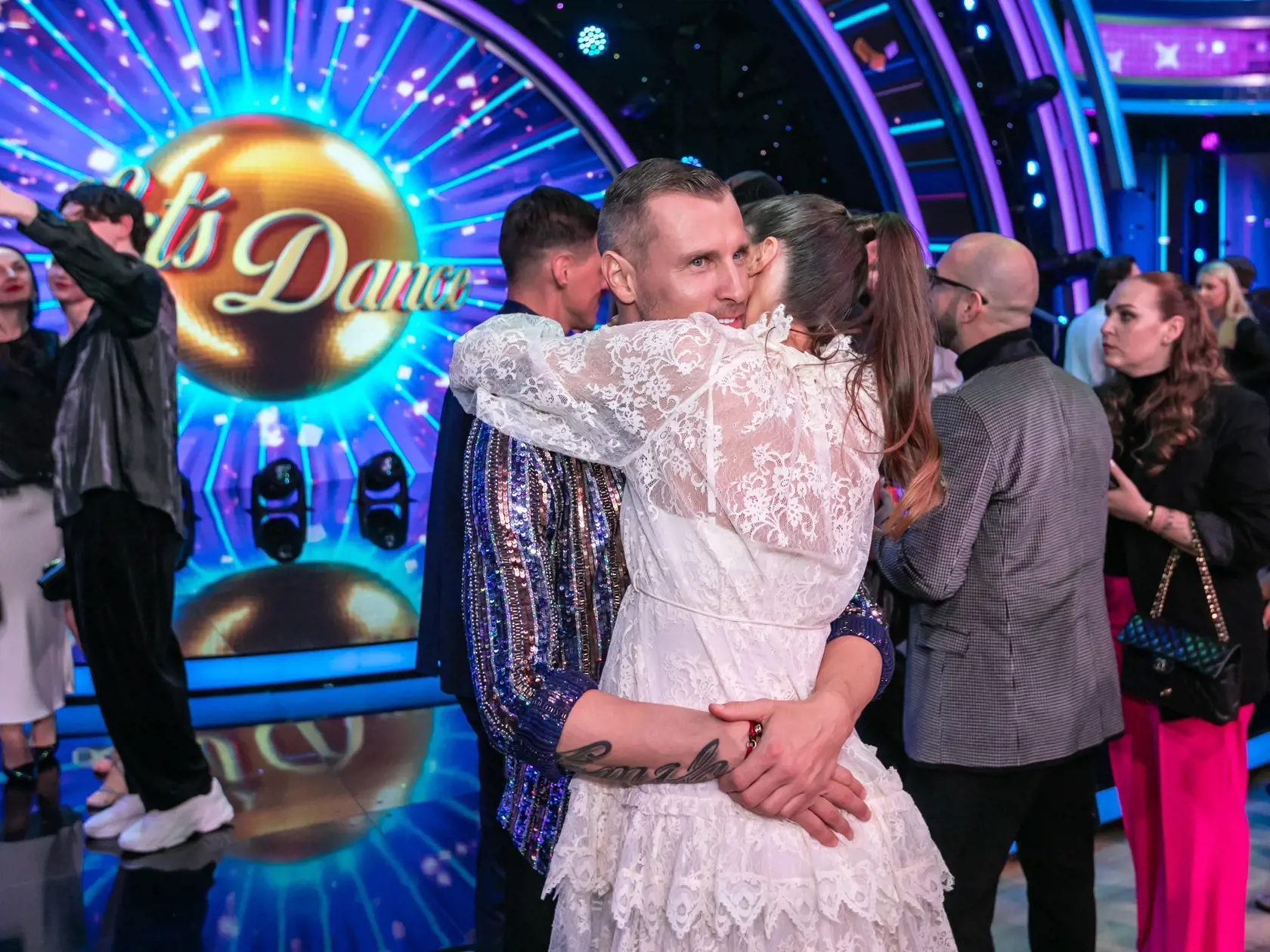 Prvé kolo Lets Dance 2024. Na snímke Ján Ďurica s priateľkou Dianou Kačurovou. 