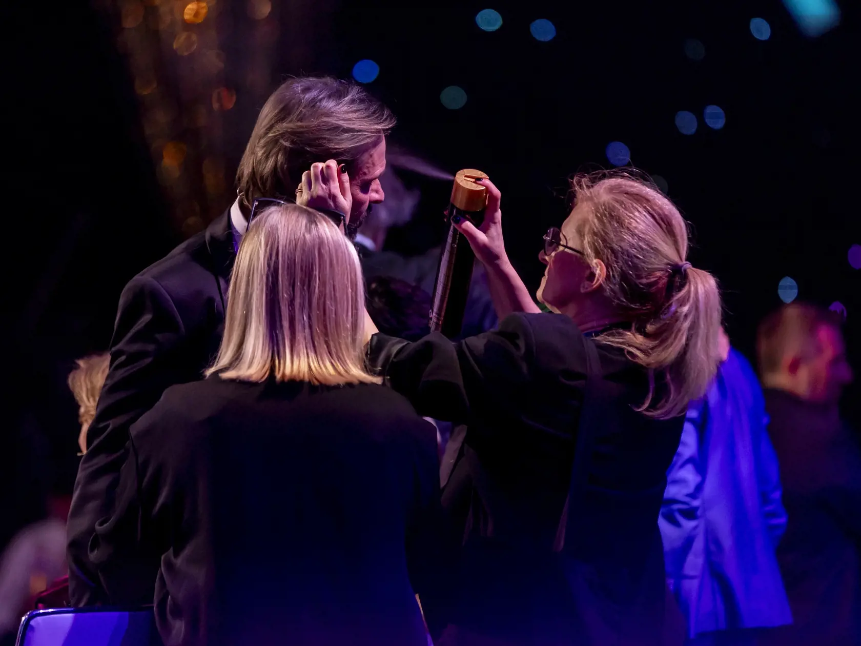 Premiéra tanečnej súťaže Let's Dance 2024. Ján Ďurovčík počas prestávky.