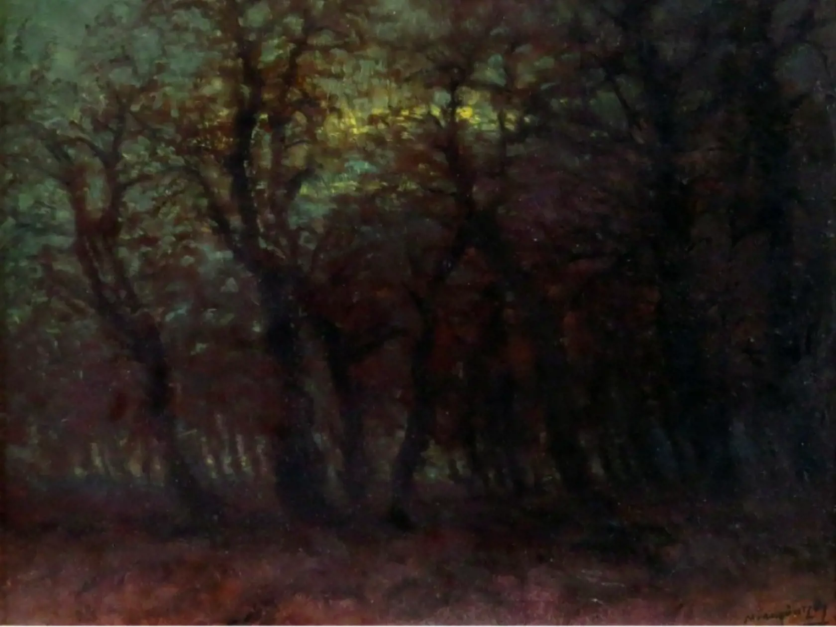 Ladislav Mednyánszky - Večerná harmónia
Technika: olej na dreve
Rozmery: 31,5 x 40,5 cm
Značenie: vpravo dole
Vyvolávacia cena: 8 400 €
Najvyššie dosiahnutá konečná cena diel autora na slovenských aukciách:
250 000 € ( 7,53 mil. Sk ) - Večerná nálada. Rok 1911. Olej na plátne, 165x231 cm. (Darte - 27.6.2010)