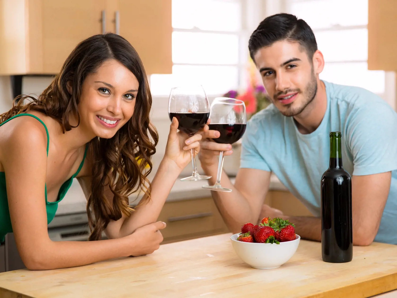 Dating,With,A,Bottle,Of,Red,Wine,Cheers,And,Make